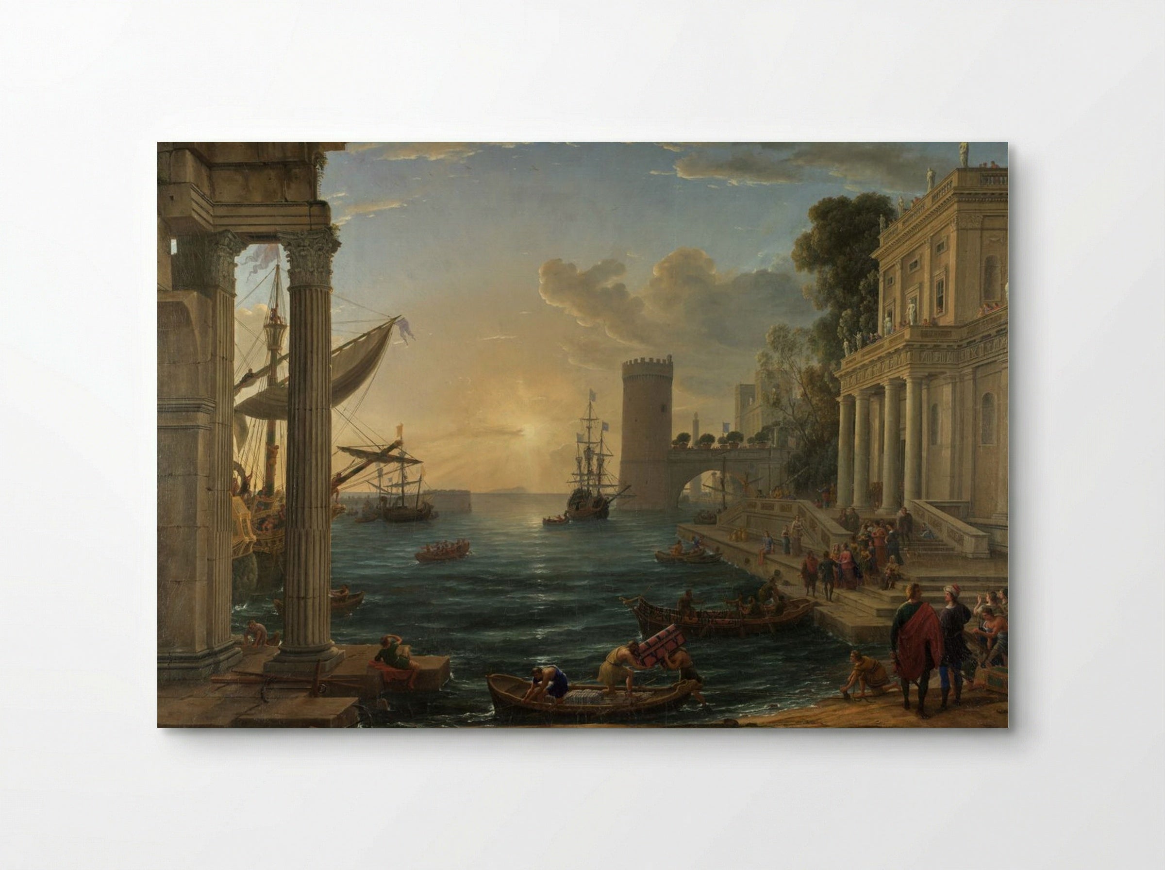 Seaport with the Embarkation of Saint Ursula - Claude Lorrain - Poster