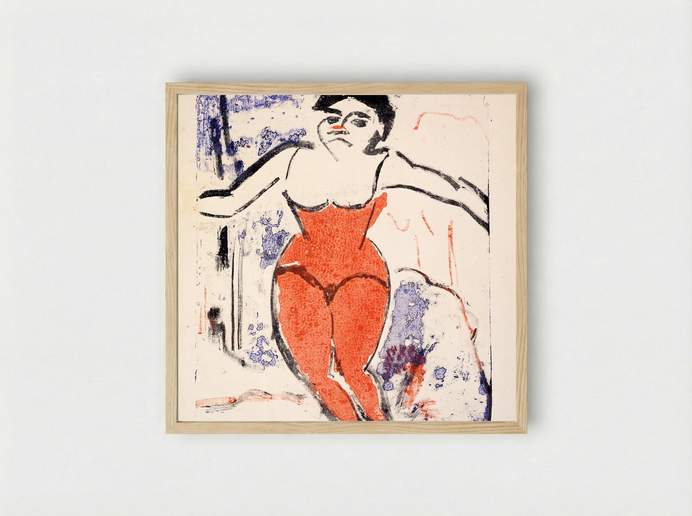 Artist Begging for Applause - Ernst Ludwig Kirchner - Framed Print Wood