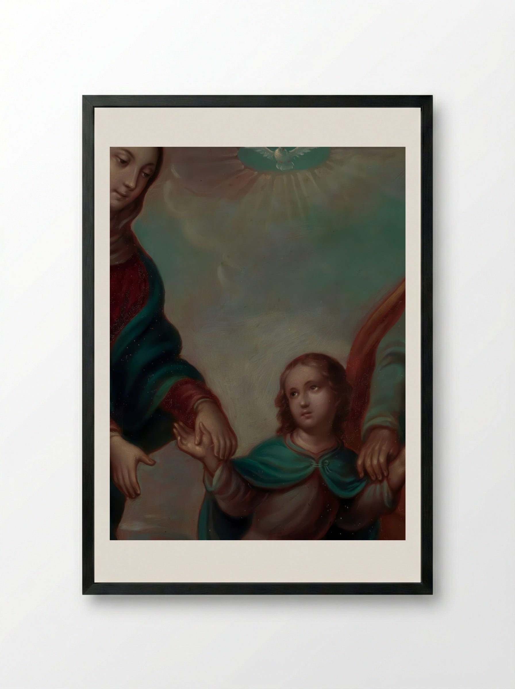 The Return of the Holy Family from Egypt - Nicolás Enríquez - Framed Print Black
