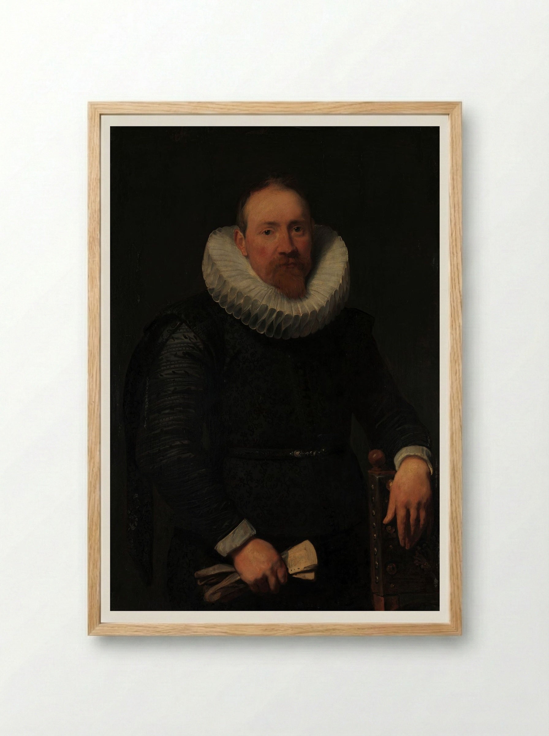 Portrait of a Man - Anthony van Dyck - Framed Print Wood
