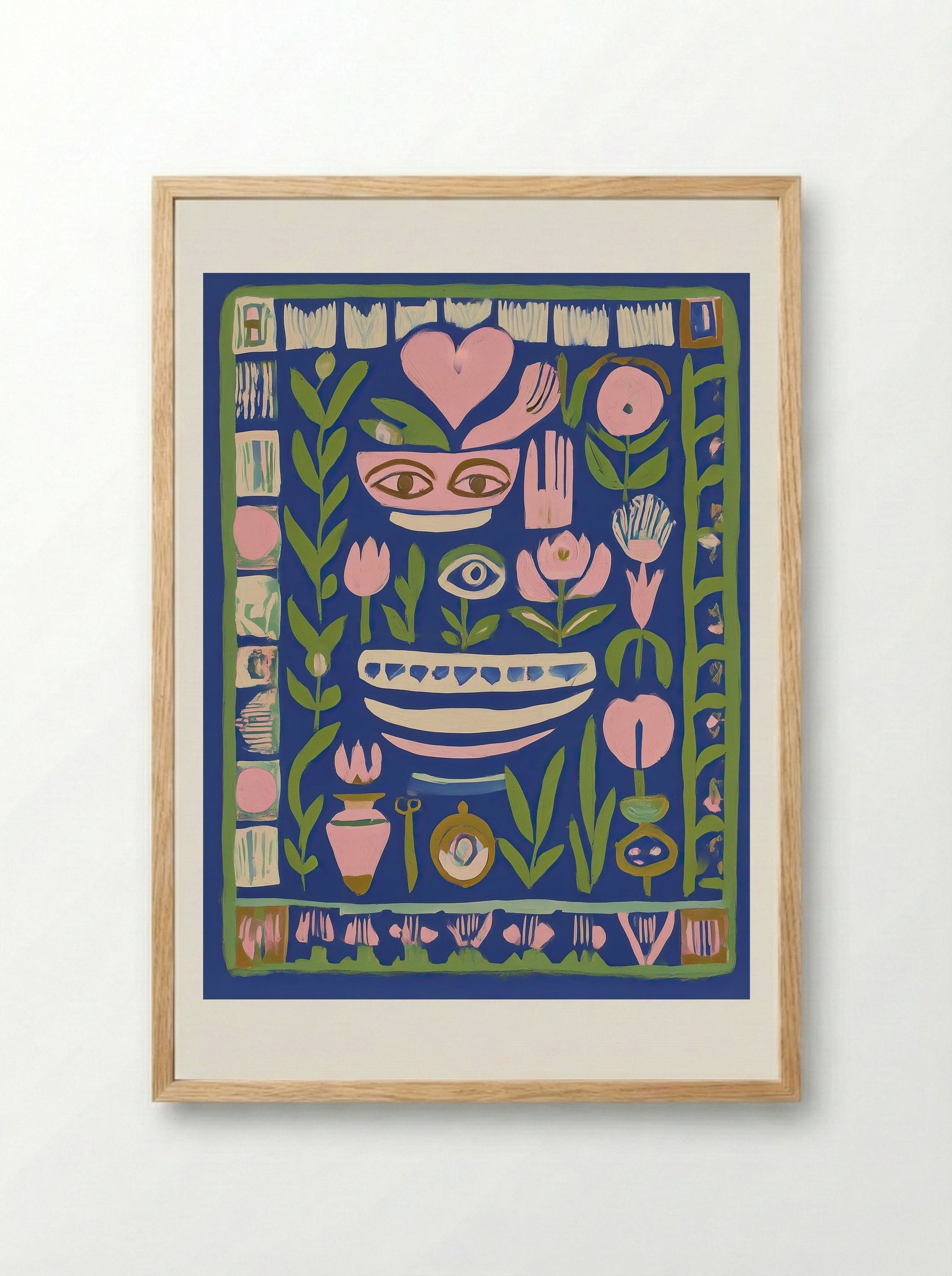 Eyes of the Garden Spirit - Framed Print Wood
