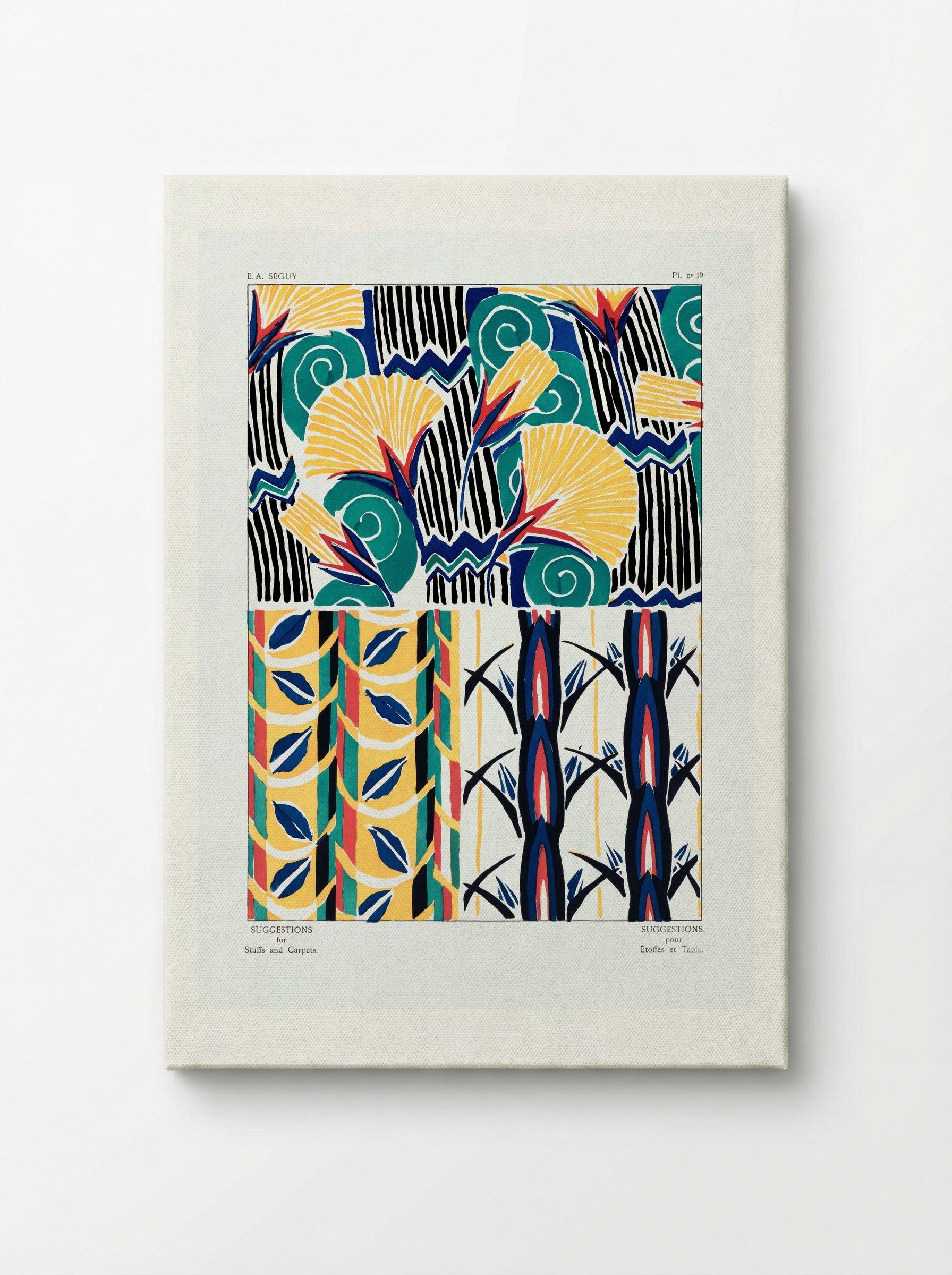 Suggestions for Stuffs and Carpets, Plate 19 - Émile-Allain Séguy - Canvas