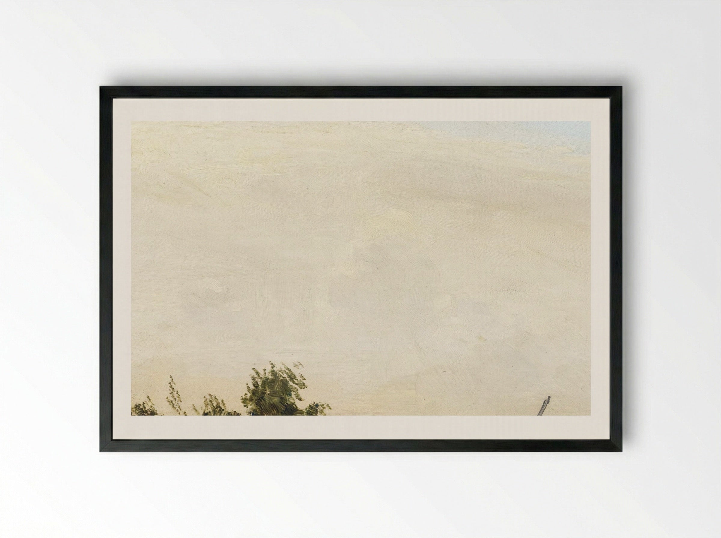 Meadow Landscape on the Spaarne - Gerrit Willem Dijsselhof - Framed Print Black