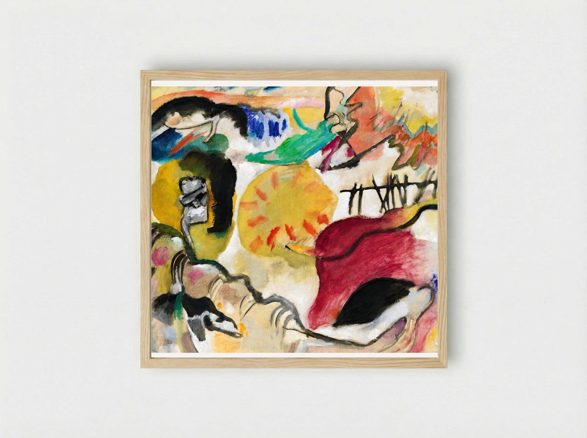 Improvisation 27 (Garden of Love II) - Wassily Kandinsky - Framed Print Wood