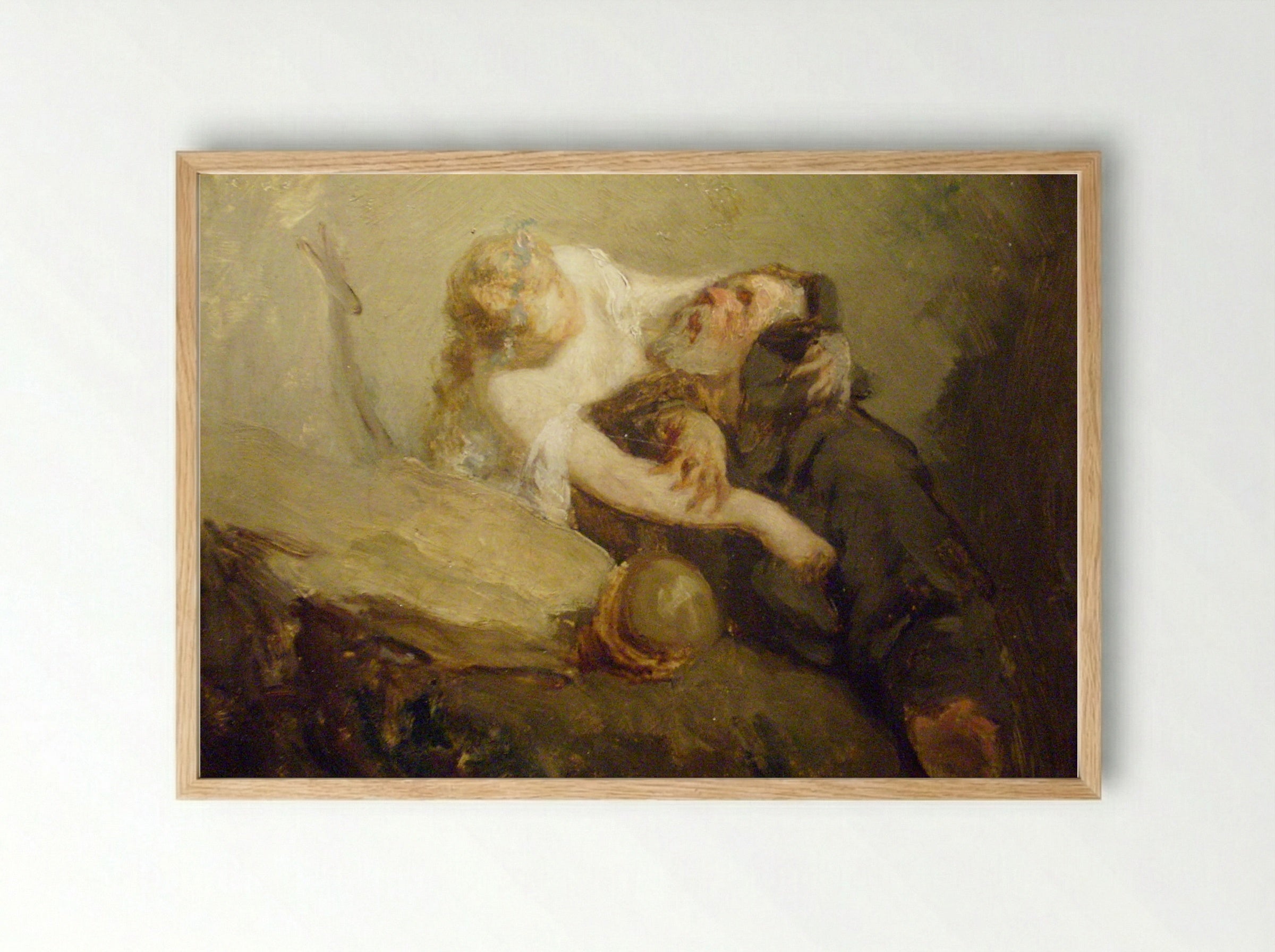 The Temptation of Saint Anthony - Eugène Delacroix - Framed Print Wood