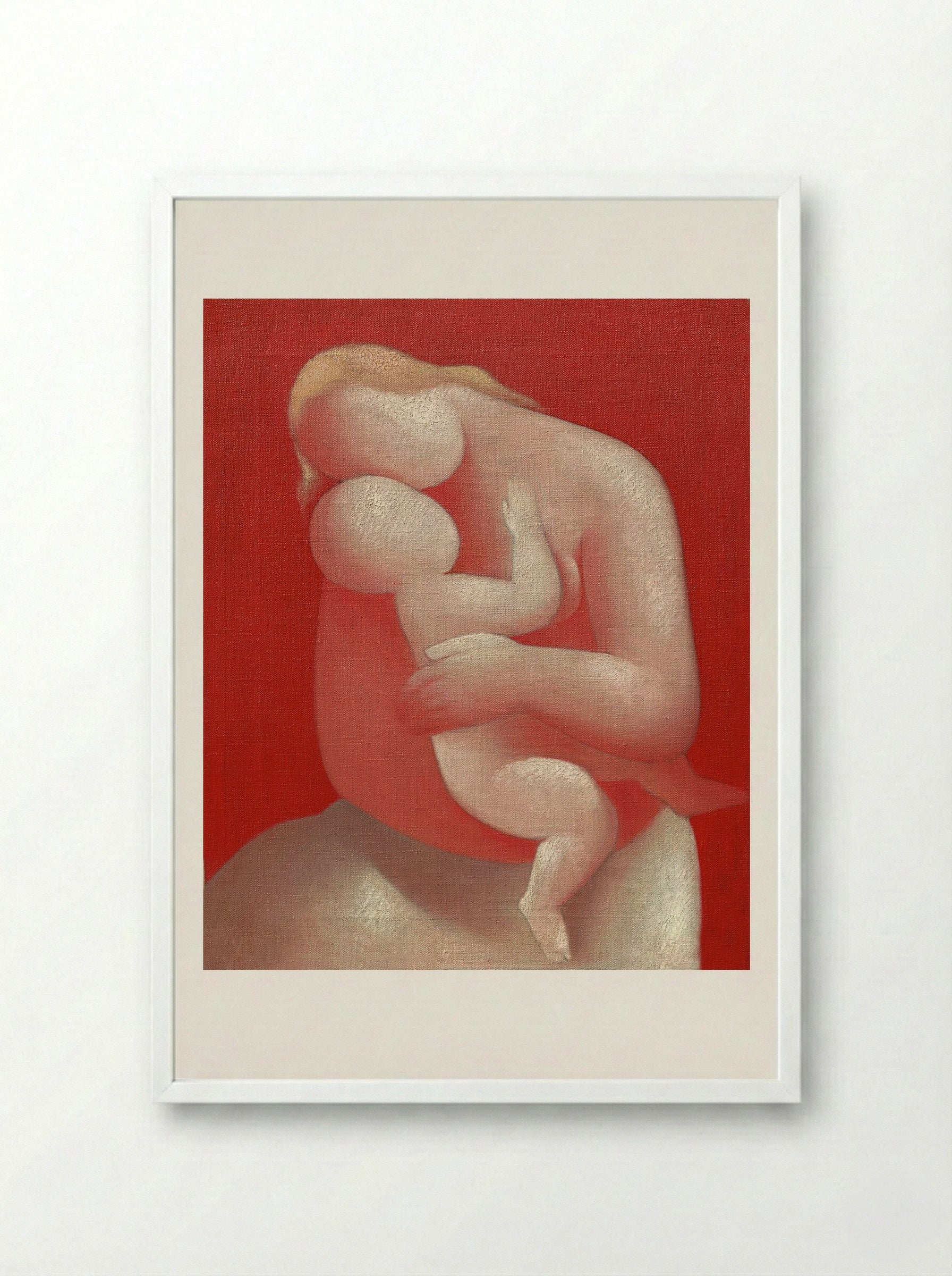 Mother (Pink Madonna) - Mikuláš Galanda - Framed Print White