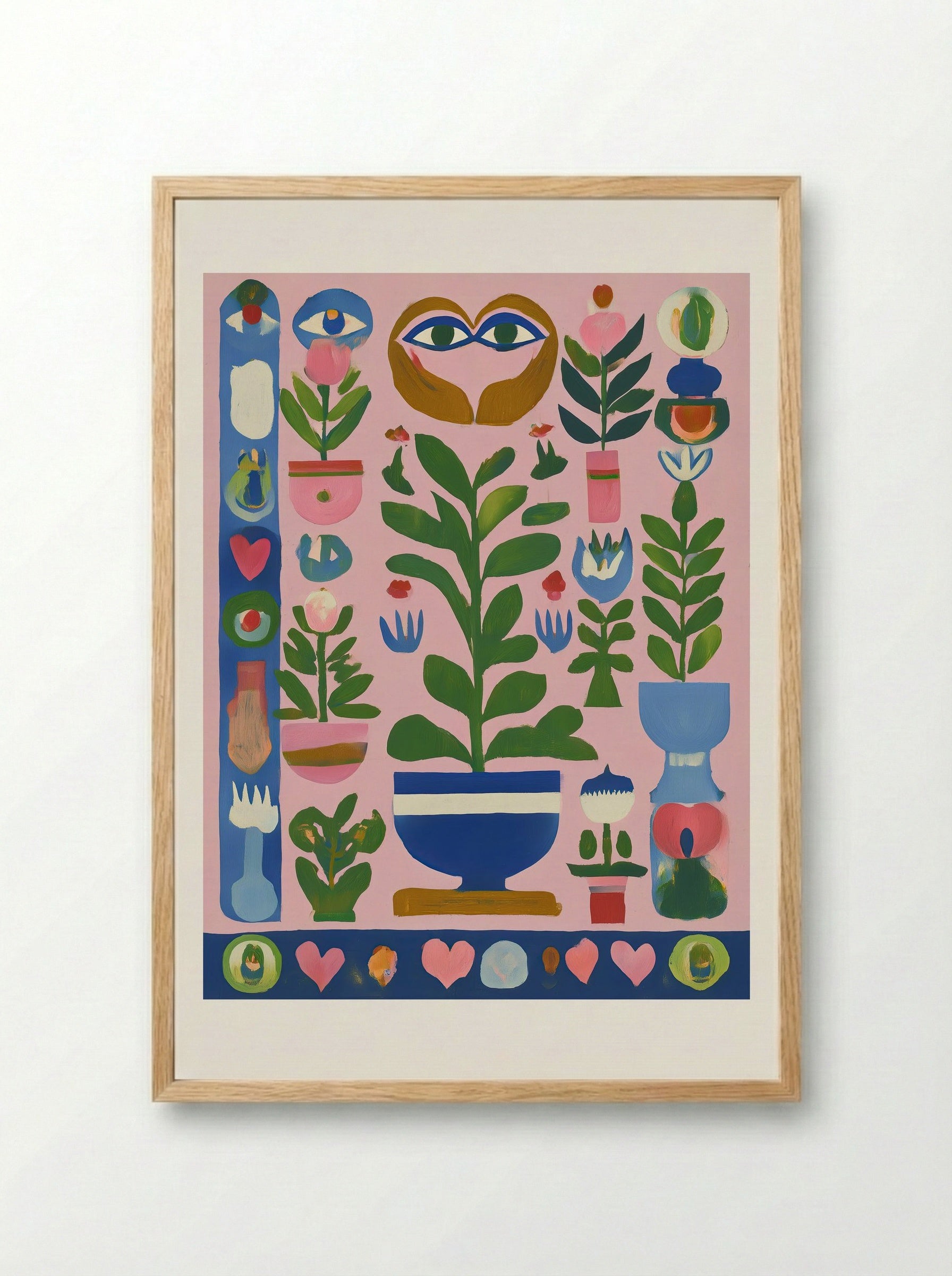 Garden of Heart and Eye - Framed Print Wood