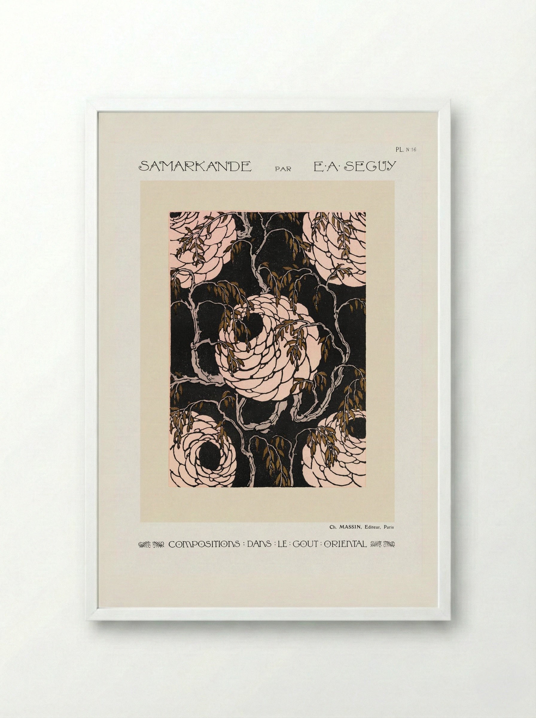 Samarkande (Plate 16, Compositions in the Oriental Style) - Émile-Allain Séguy - Framed Print White