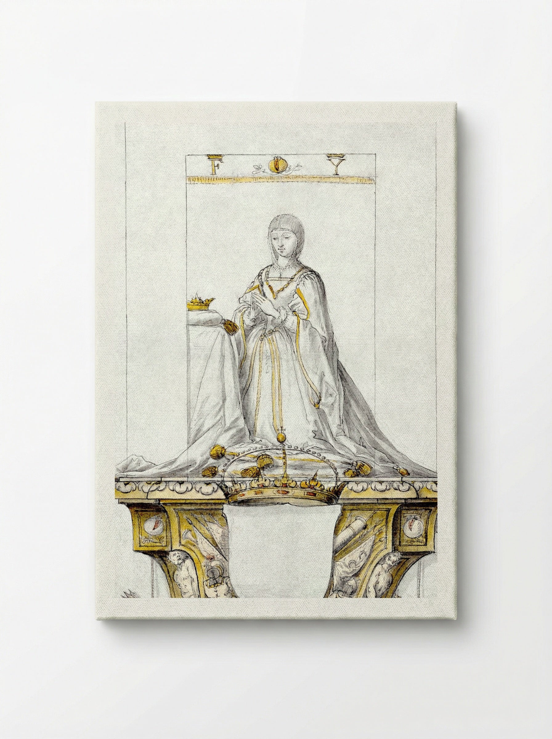 Study for a Statue of Queen Isabella - Pedro Mena y Medrano - Canvas