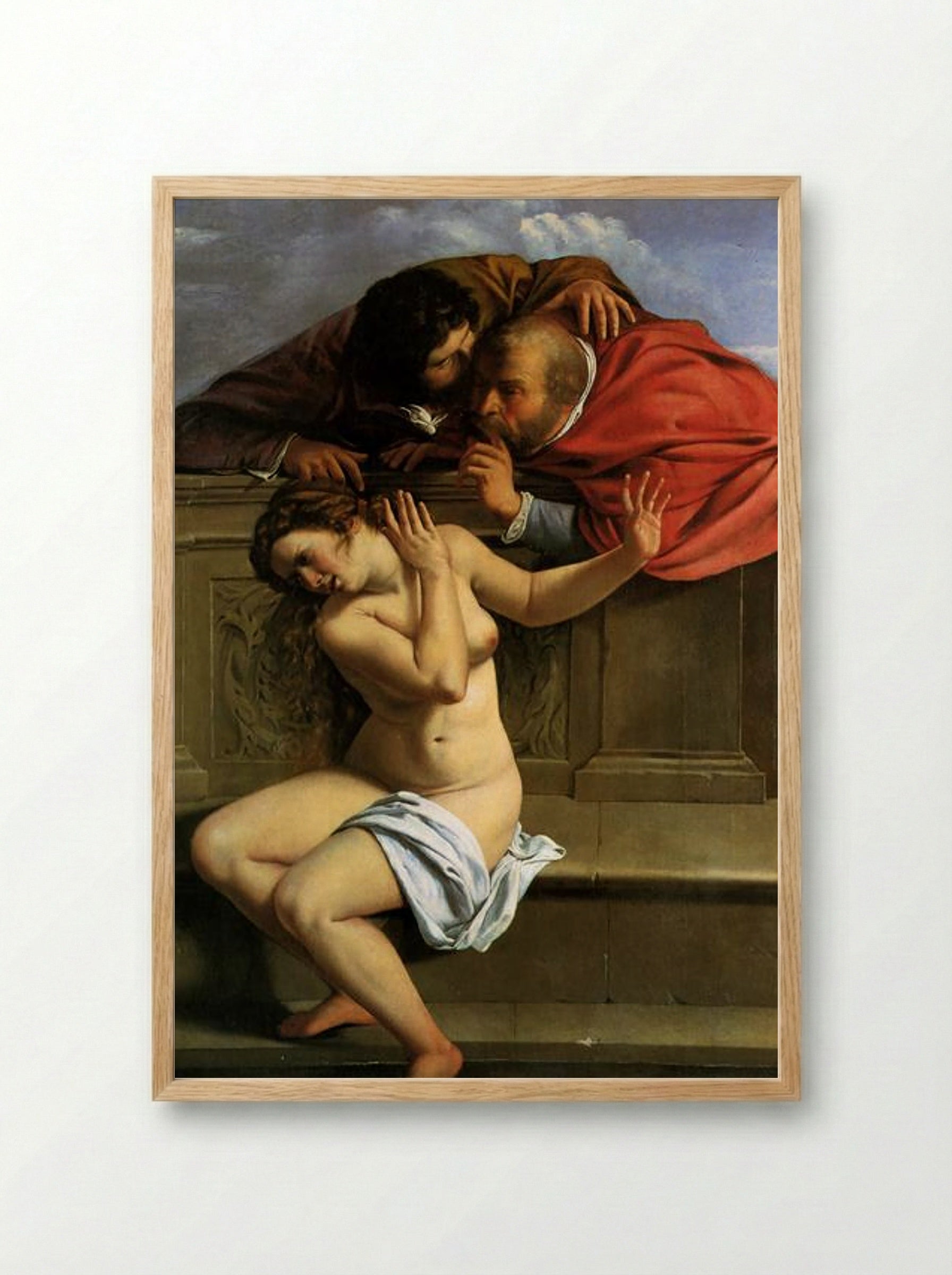 Susanna and the Elders - Artemisia Gentileschi - Framed Print Wood