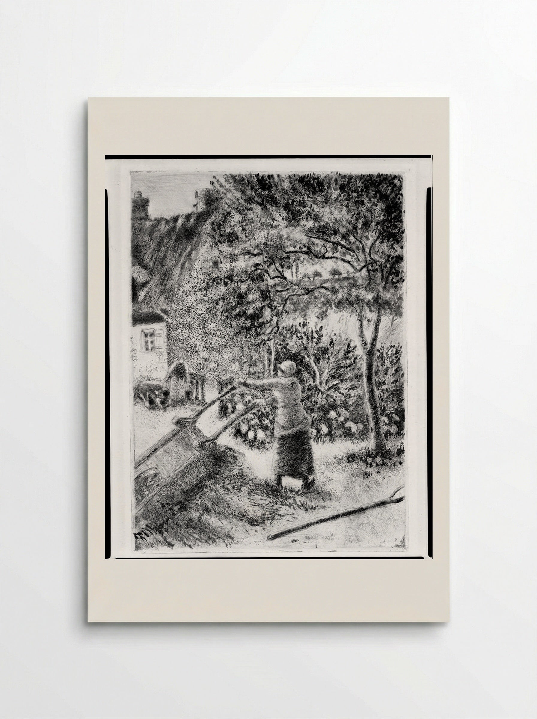 Woman Emptying a Wheelbarrow - Camille Pissarro - Poster
