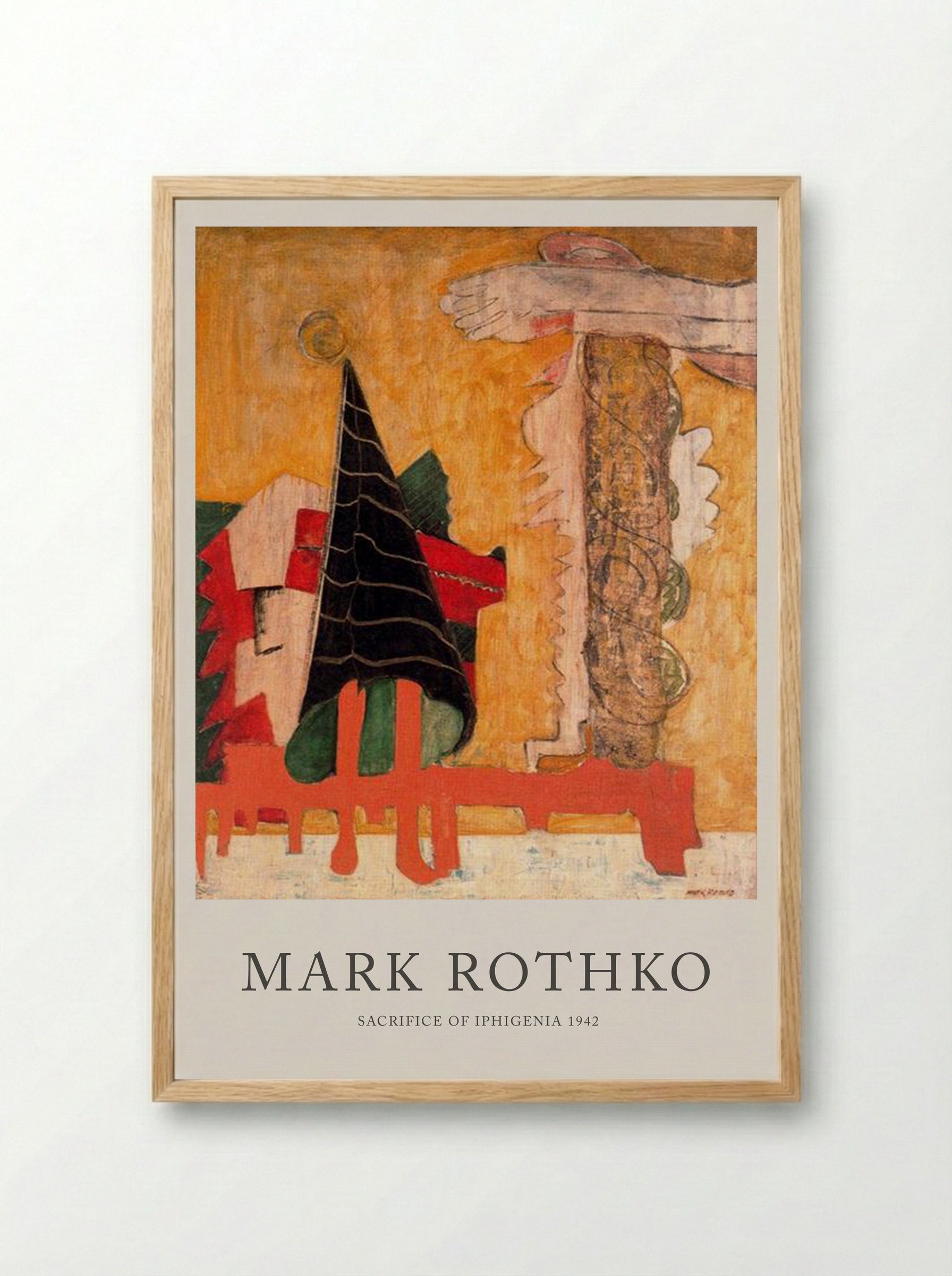 Sacrifice of Iphigenia - Mark Rothko - Framed Print Wood