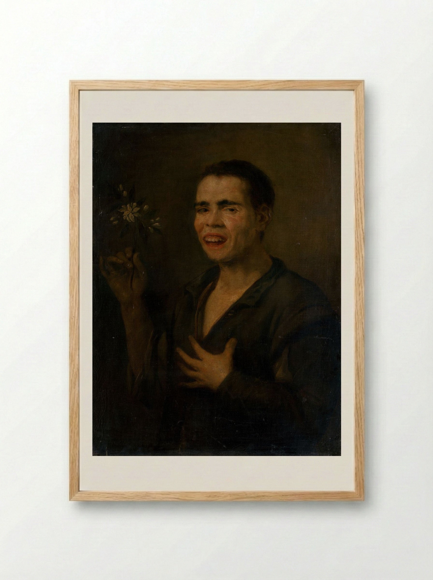 Boy with Orange Blossom - Bartolomé Esteban Murillo - Framed Print Wood