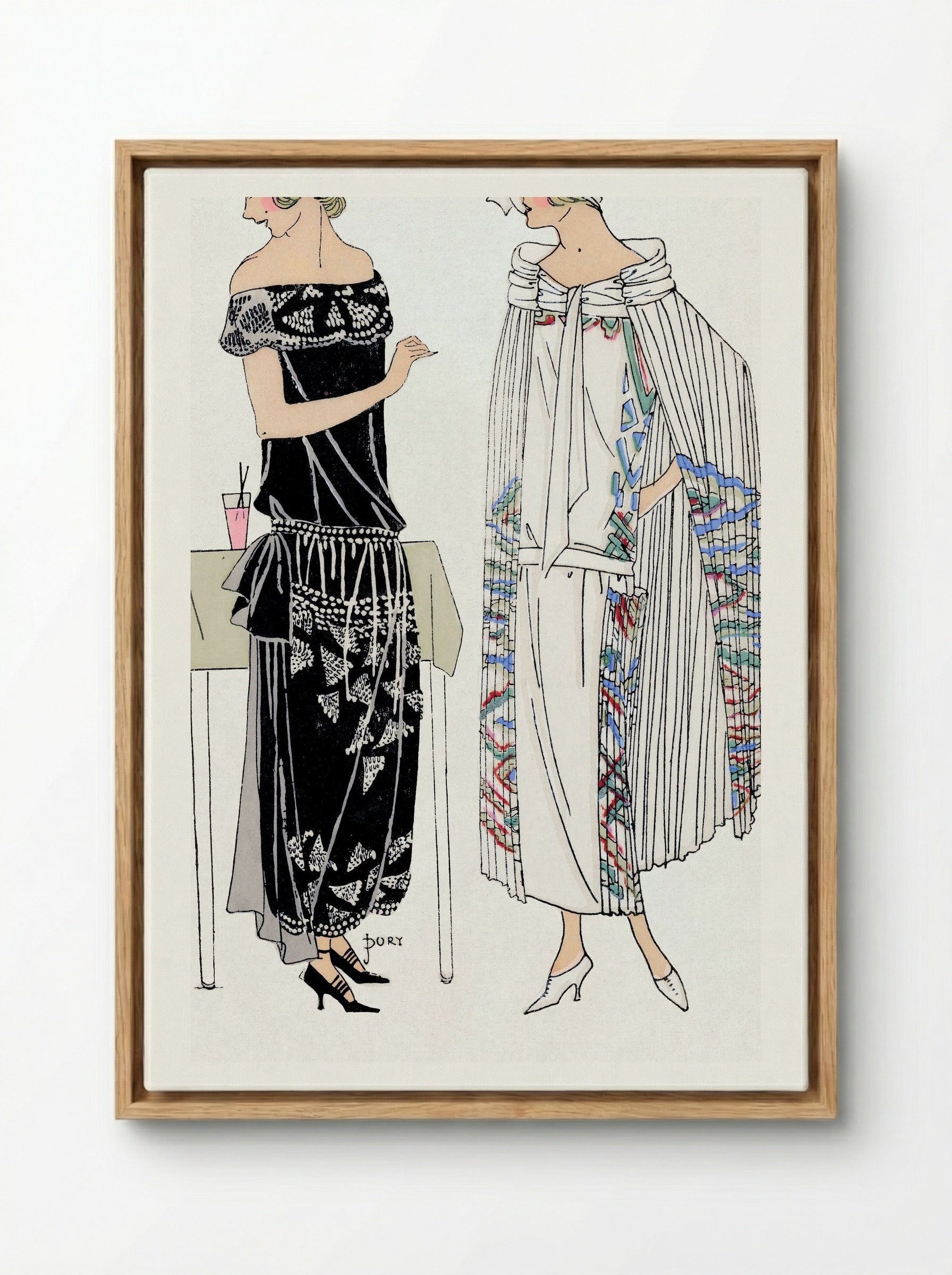 Fashion Plate from Très Parisien, No. 3 - Georges Dory - Framed Canvas Wood