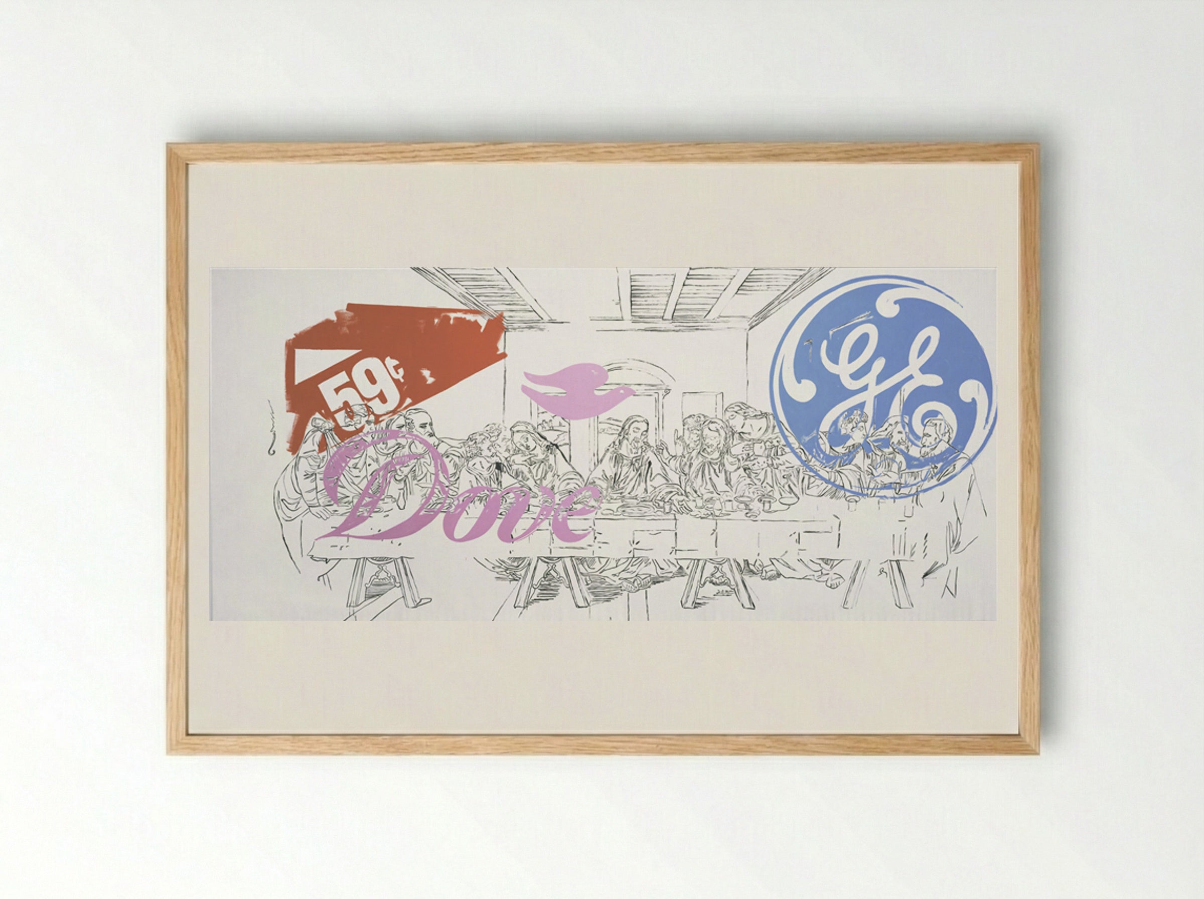 The Last Supper (Andy Warhol) - Andy Warhol - Framed Print Wood