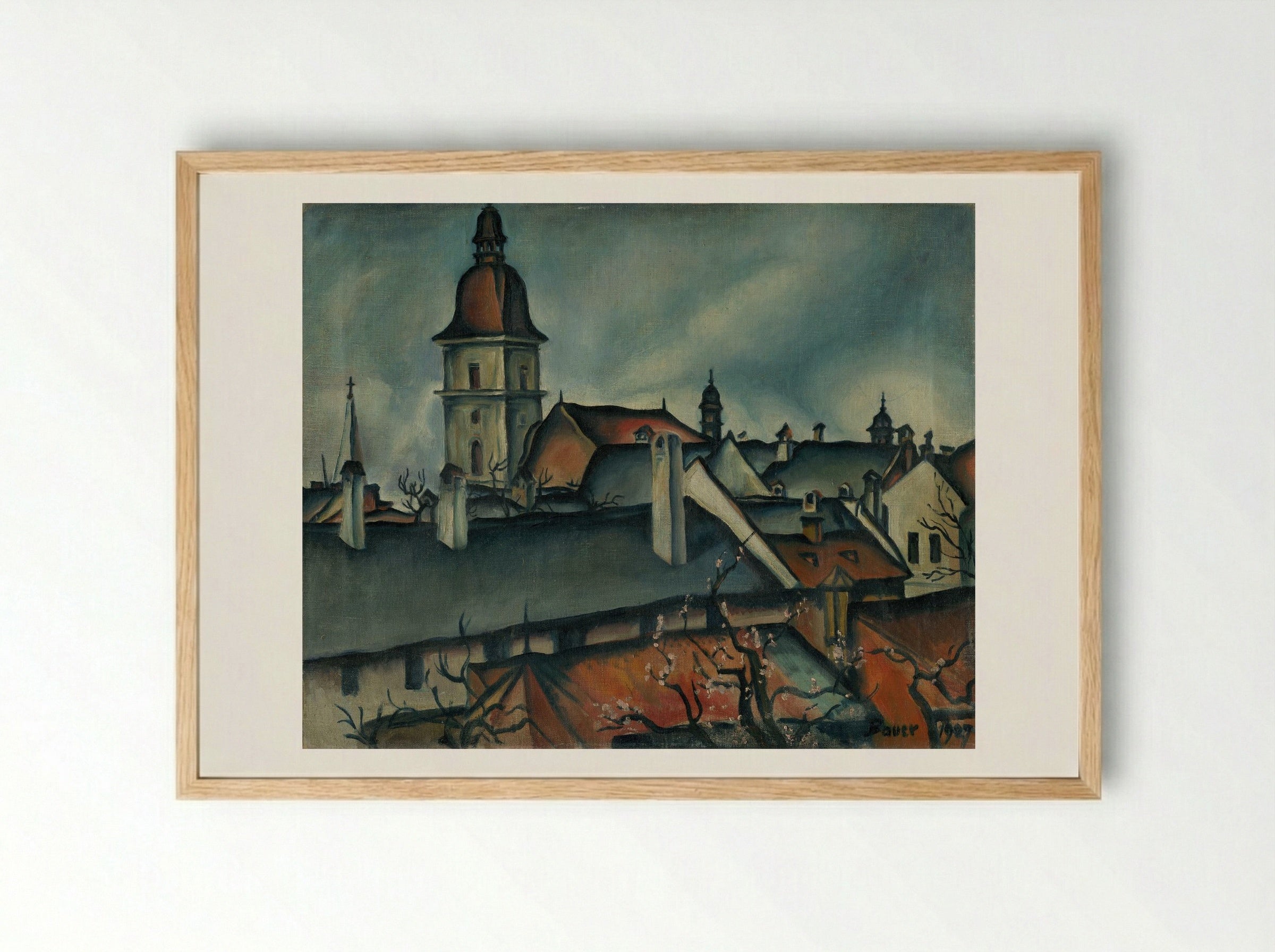 View of Kőszeg - Konstantin Bauer - Framed Print Wood