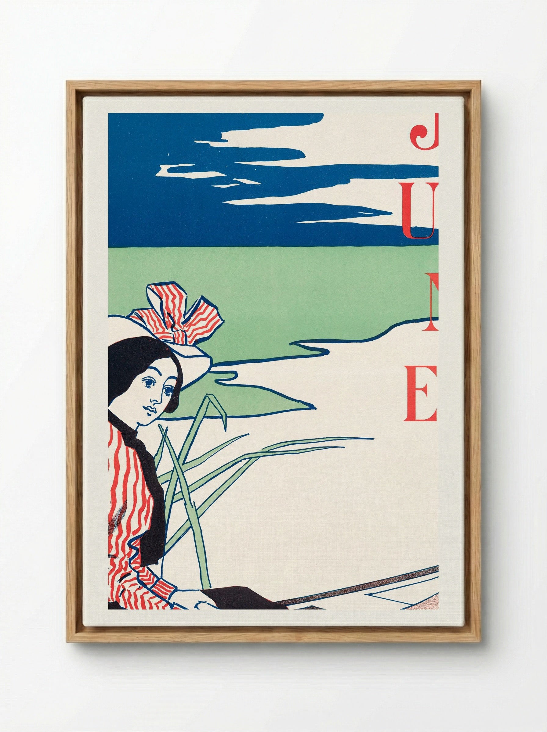 Lippincott's, June - Edward Penfield - Framed Canvas Wood