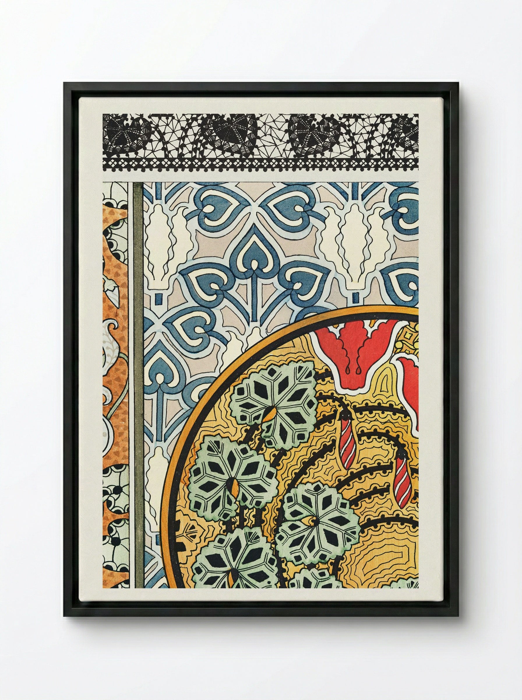 Cyclamen, Plate 23 from La Plante et ses Applications ornementales - Maurice Pillard Verneuil - Framed Canvas Black