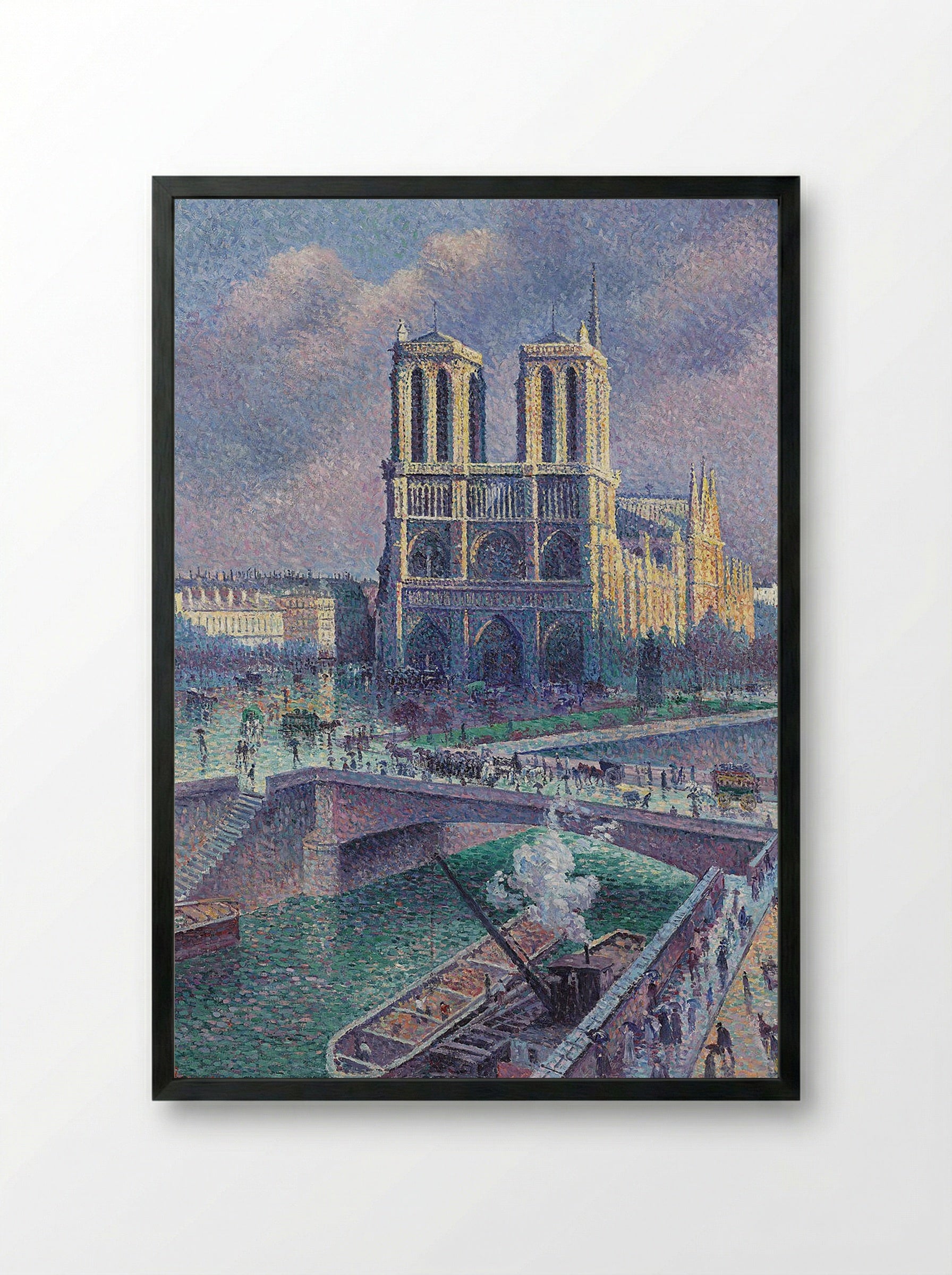 Notre Dame de Paris - Maximilien Luce - Framed Print Black