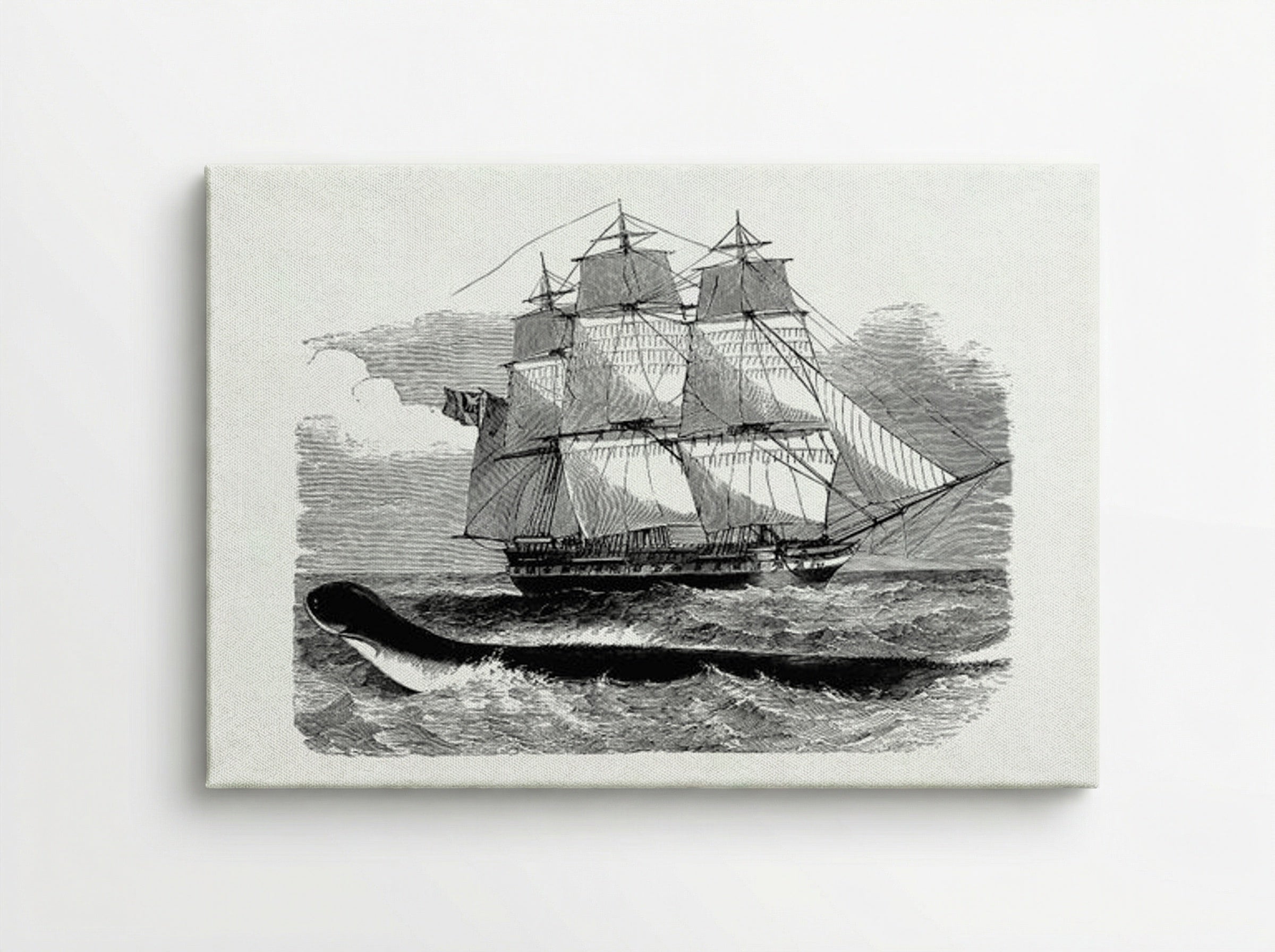 The Great Sea-Serpent, When First Seen From H.M.S. Daedalus - Fine Art Print - Canvas