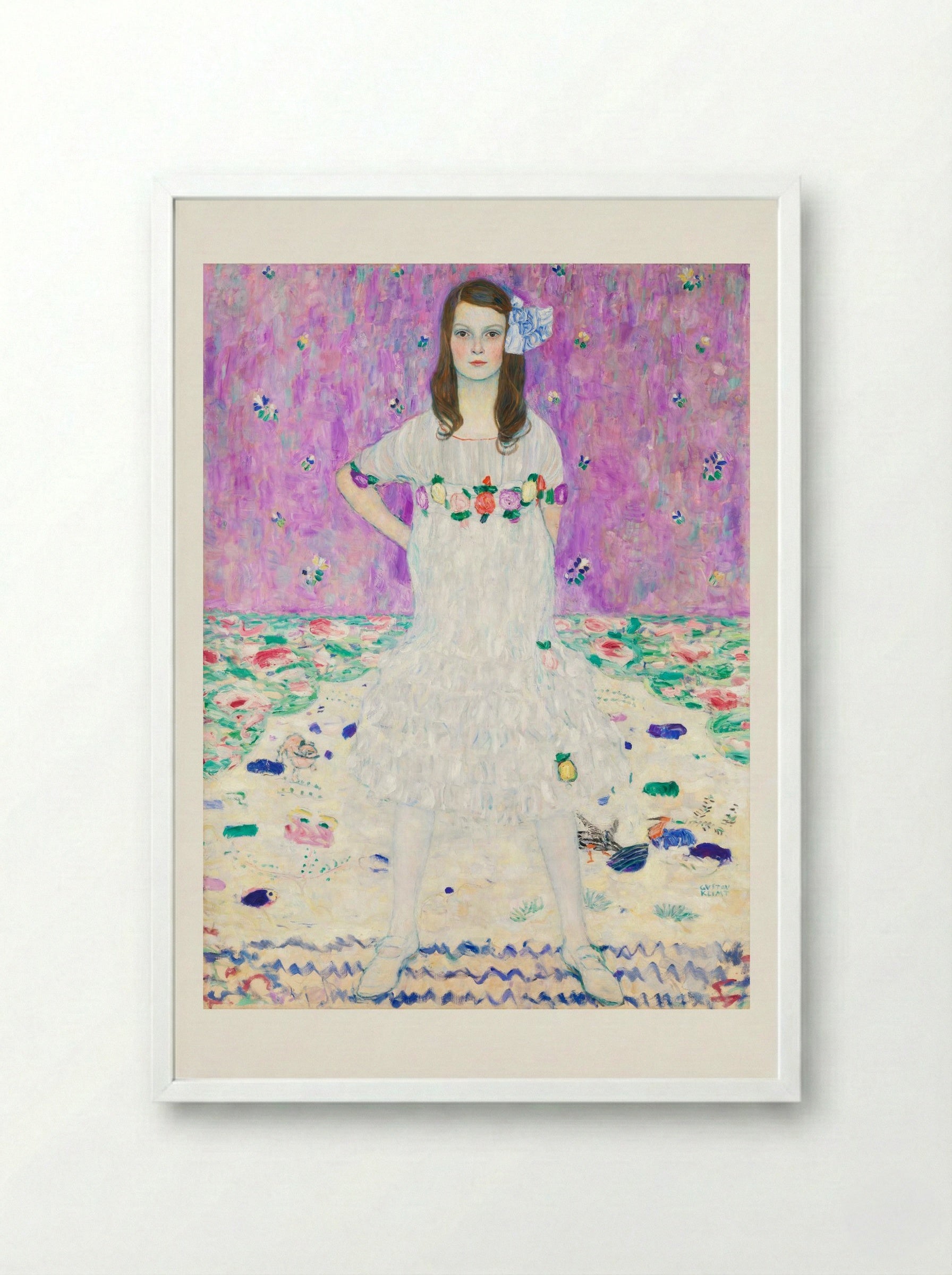 Mäda Primavesi - Gustav Klimt - Framed Print White