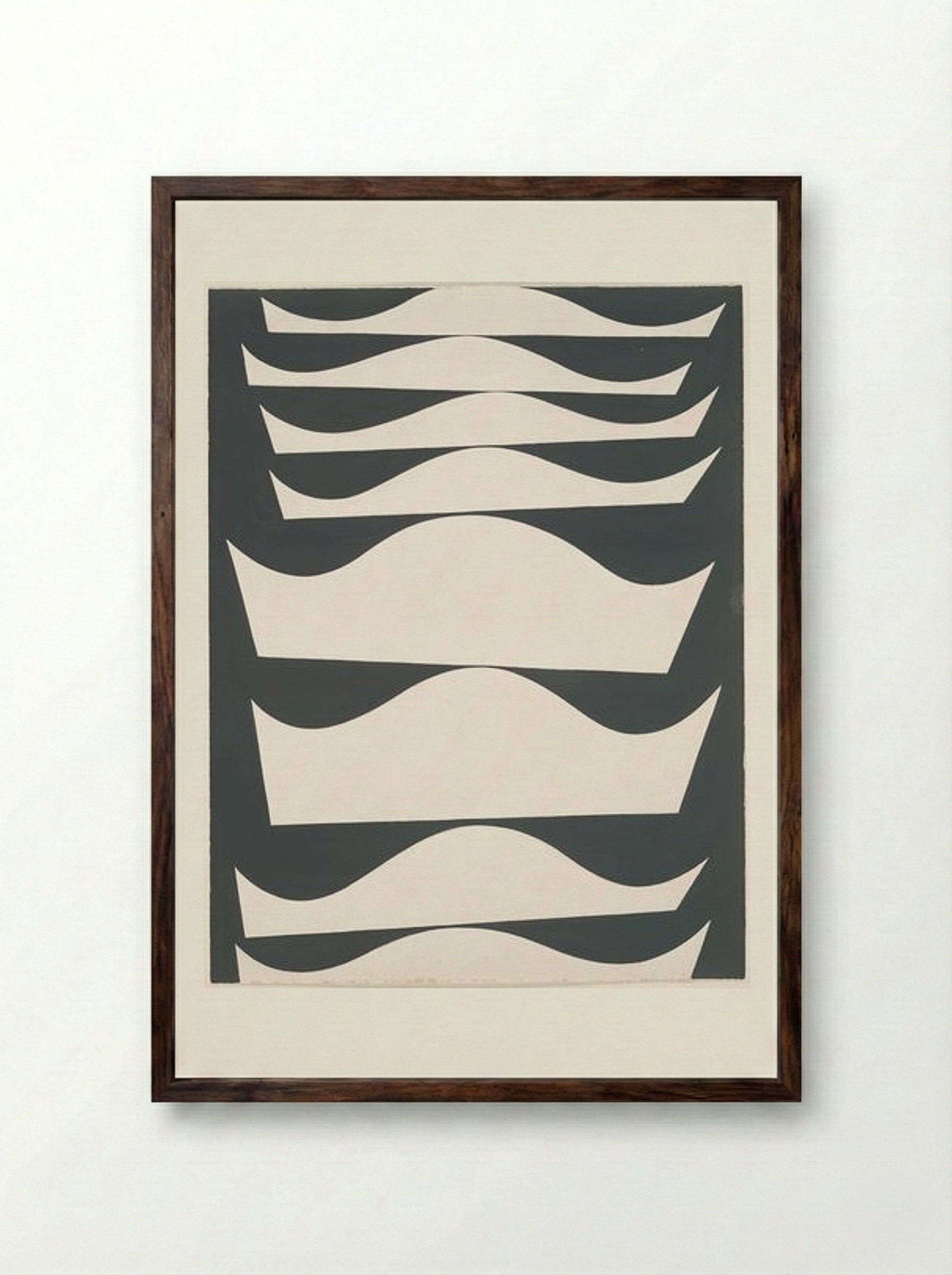 Echelonnement desaxe - Sophie Taeuber-Arp - Framed Print Dark Wood