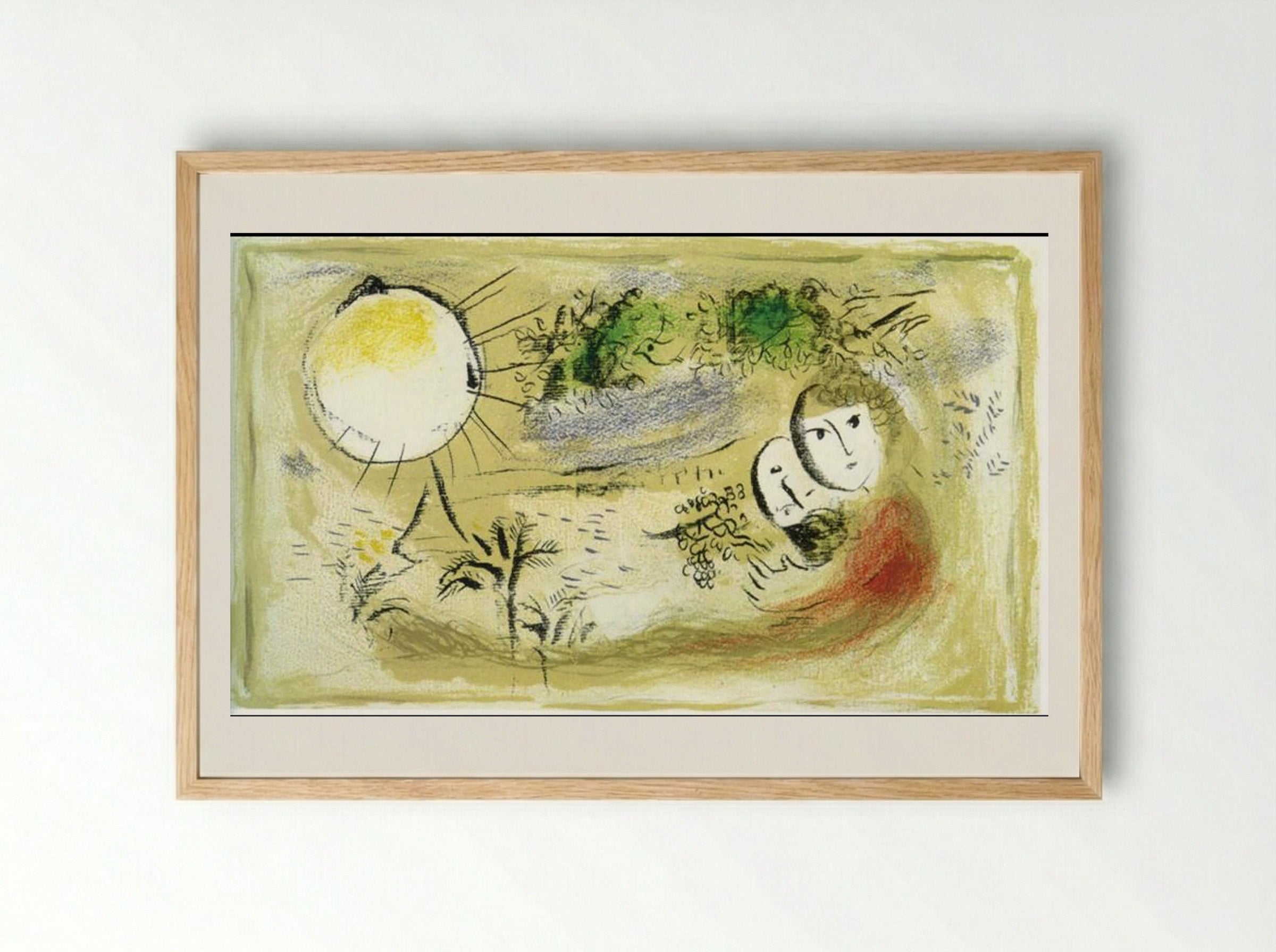 The Rest - Marc Chagall - Framed Print Wood