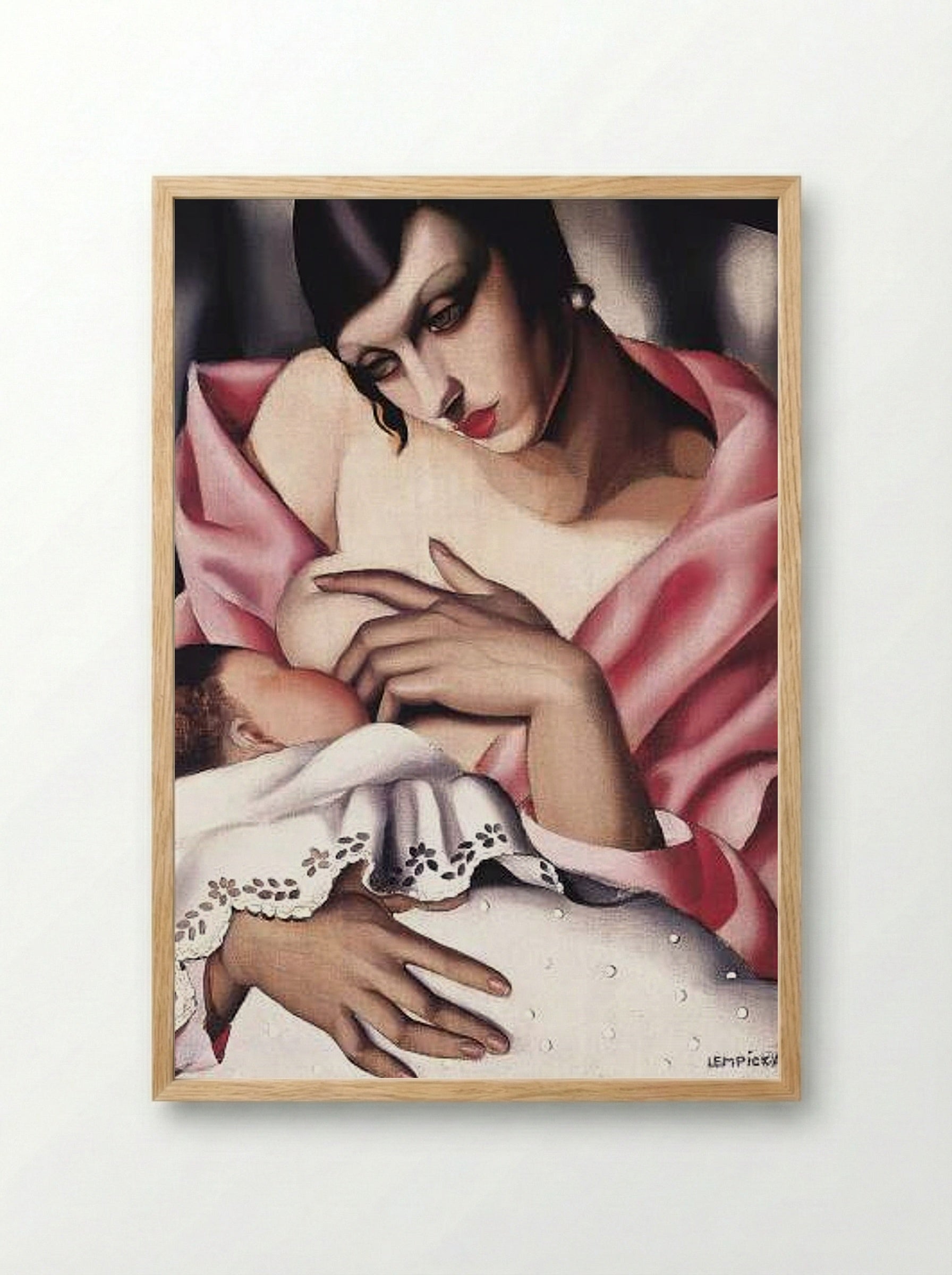 Maternity - Tamara de Lempicka - Framed Print Wood