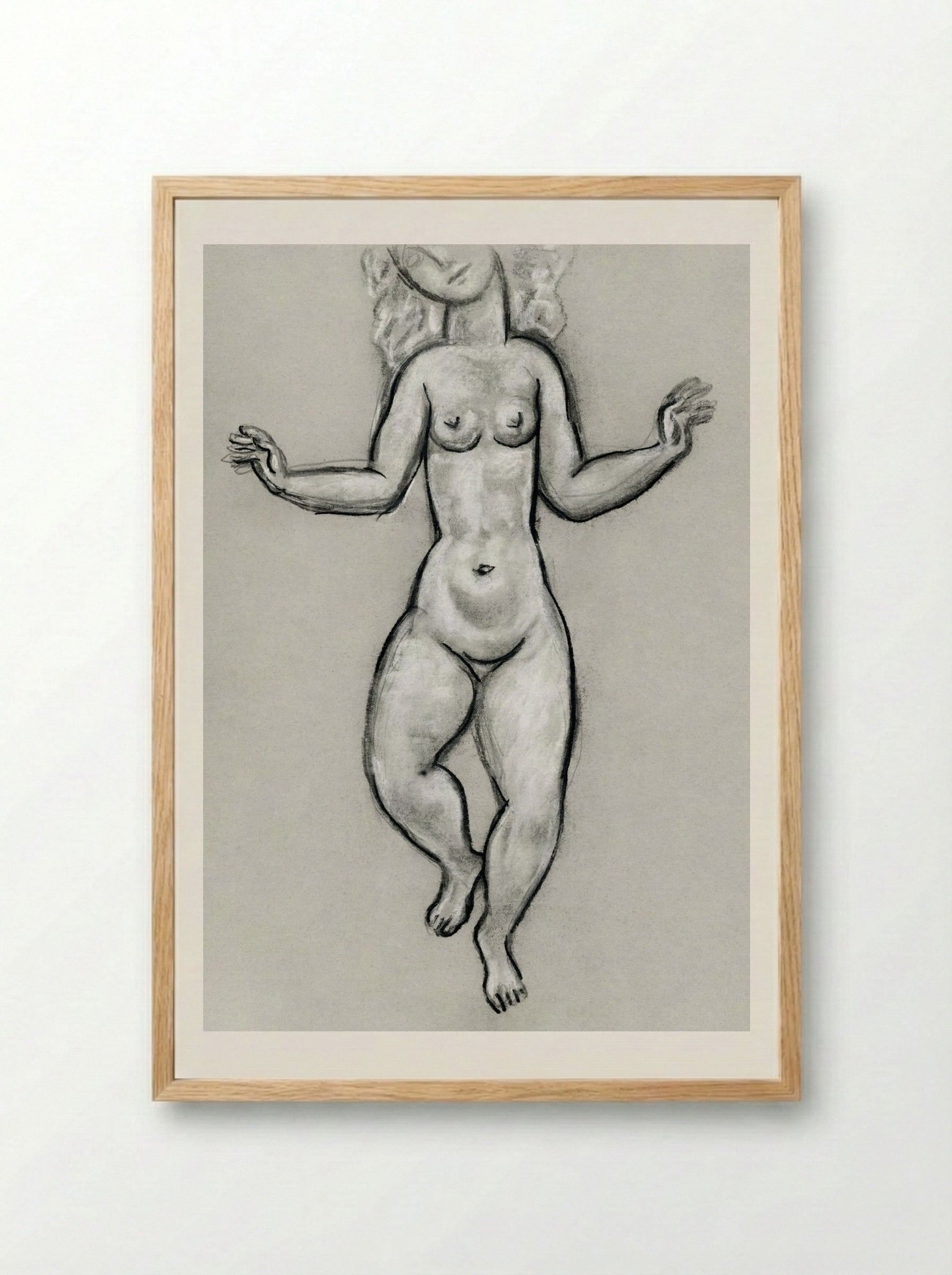 Dancing Naked Woman - Leo Gestel - Framed Print Wood