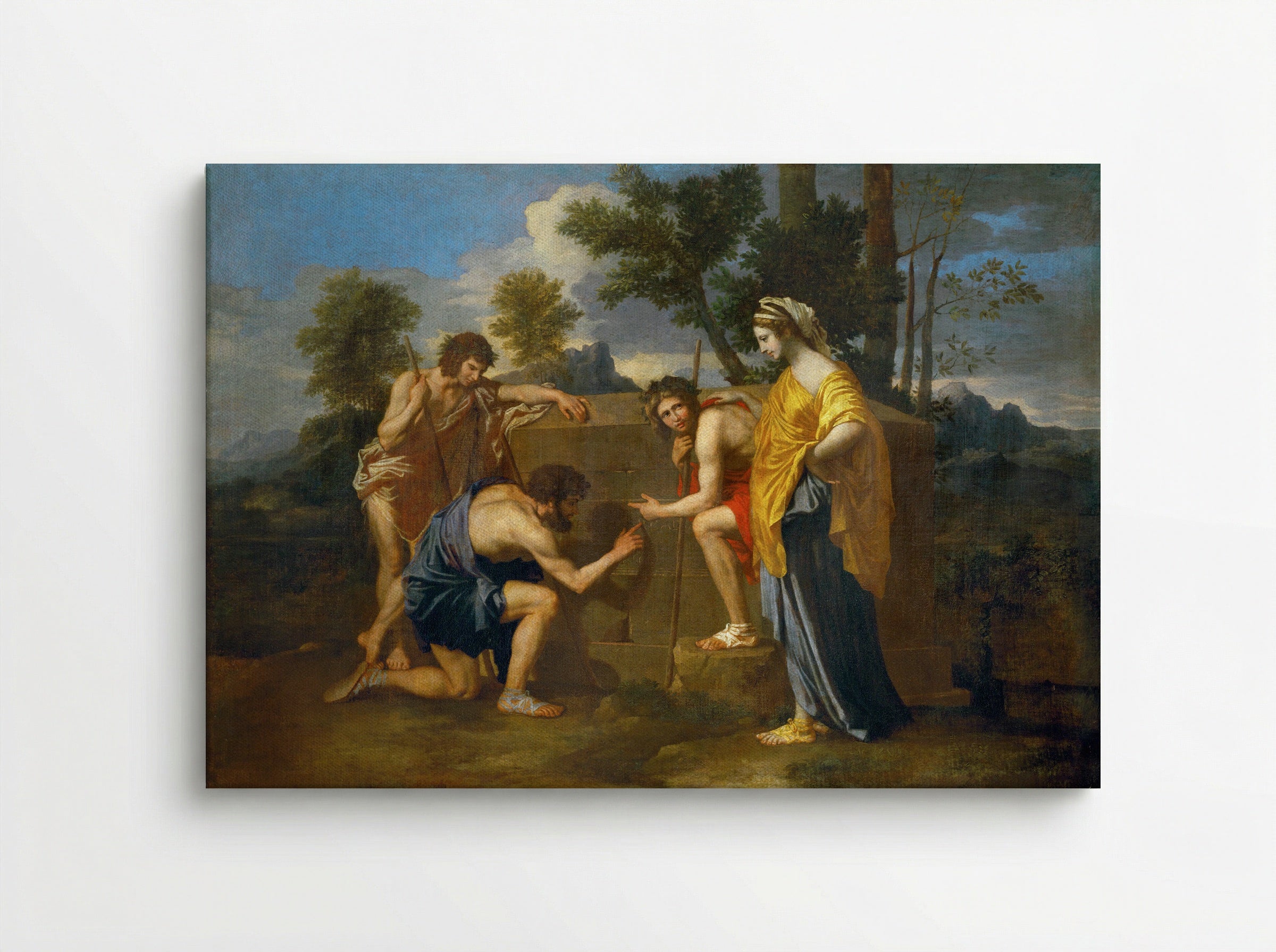 Et in Arcadia ego - Nicolas Poussin - Canvas