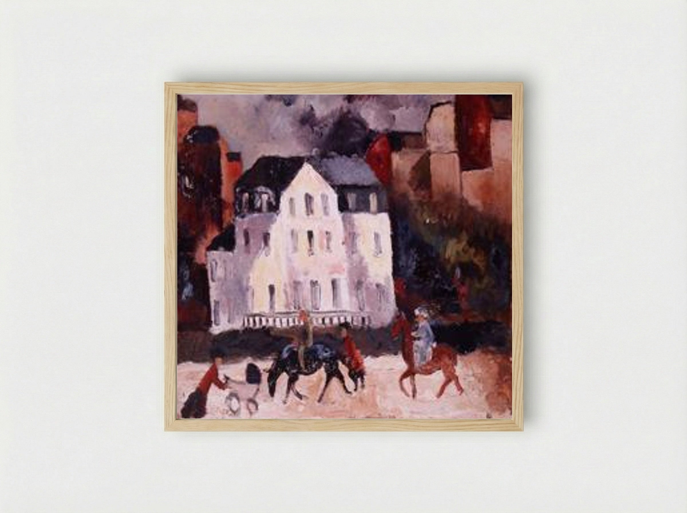 Horses in Paris - Christopher Wood - Framed Print Wood