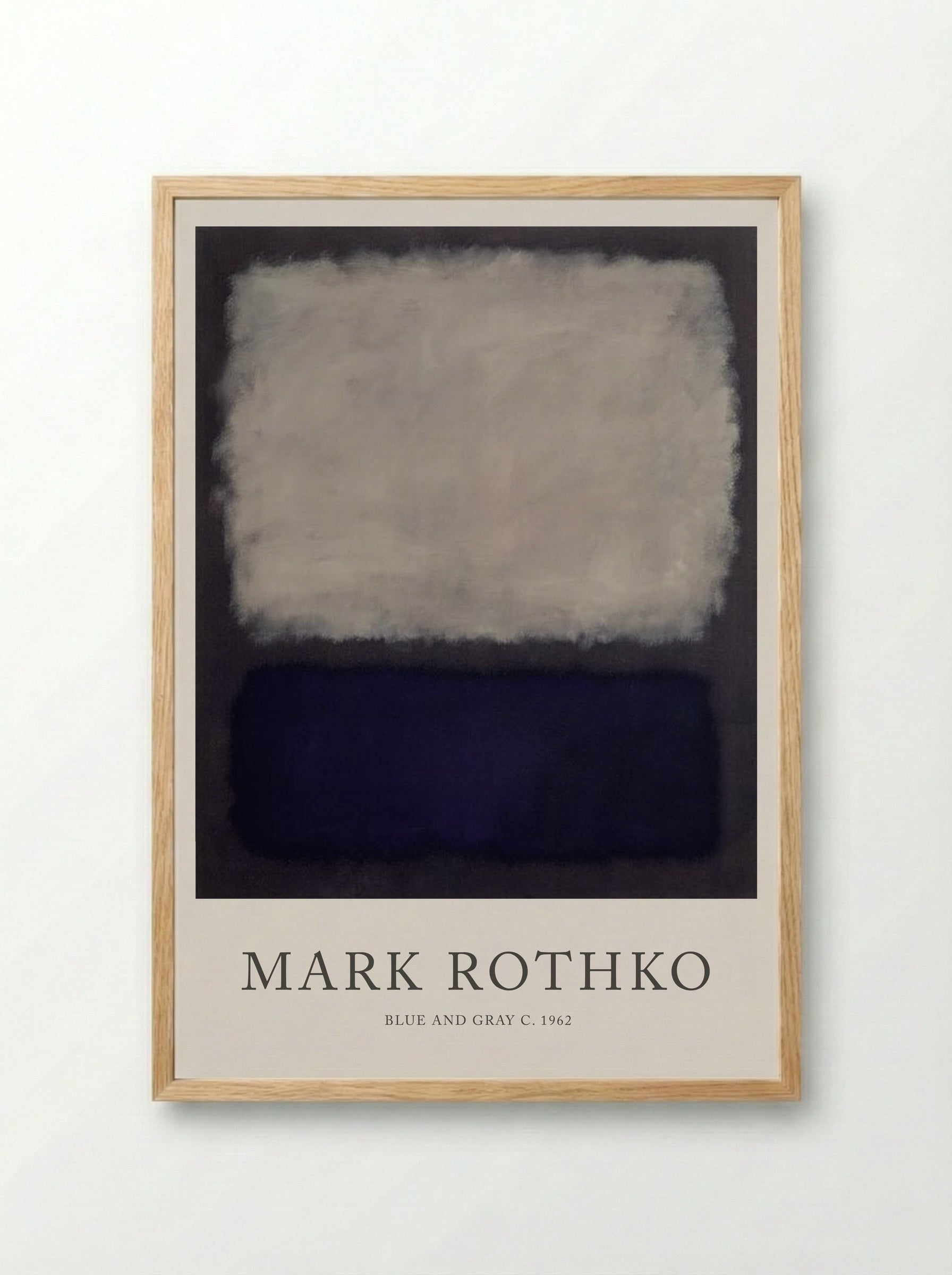Blue and Gray - Mark Rothko - Framed Print Wood