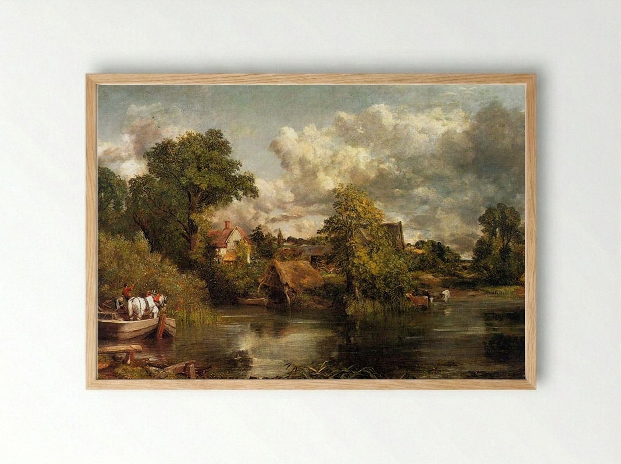 The White Horse - John Constable - Framed Print Wood
