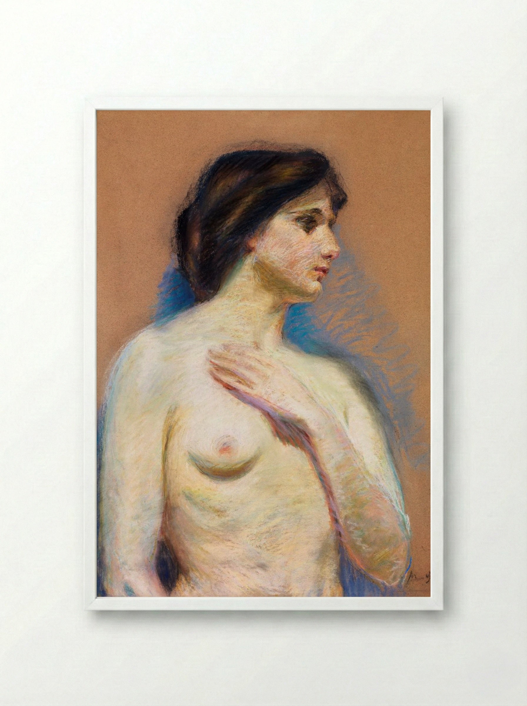 Nude - Alice Pike Barney - Framed Print White