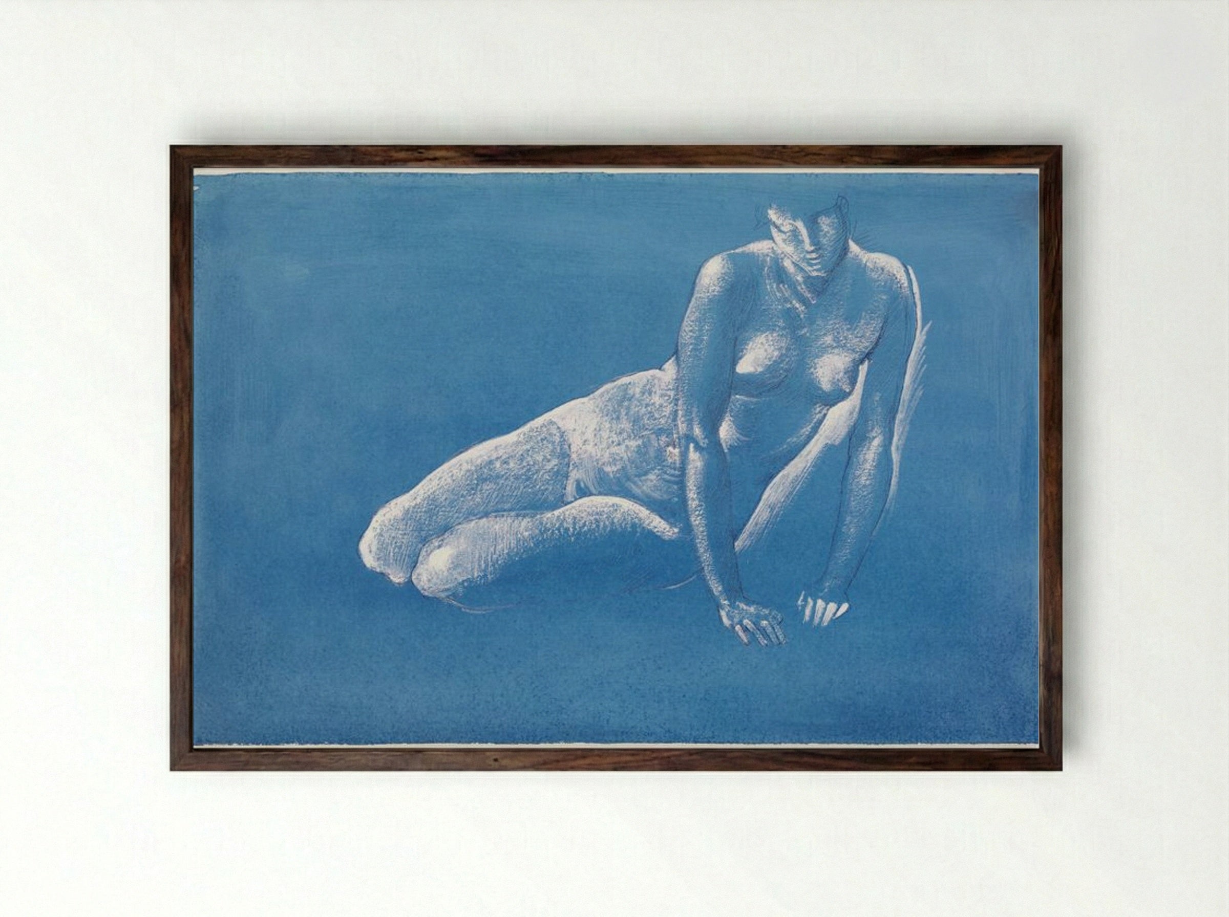 Study of Medusa for 'The Death of Medusa I' - Edward Burne-Jones - Framed Print Dark Wood