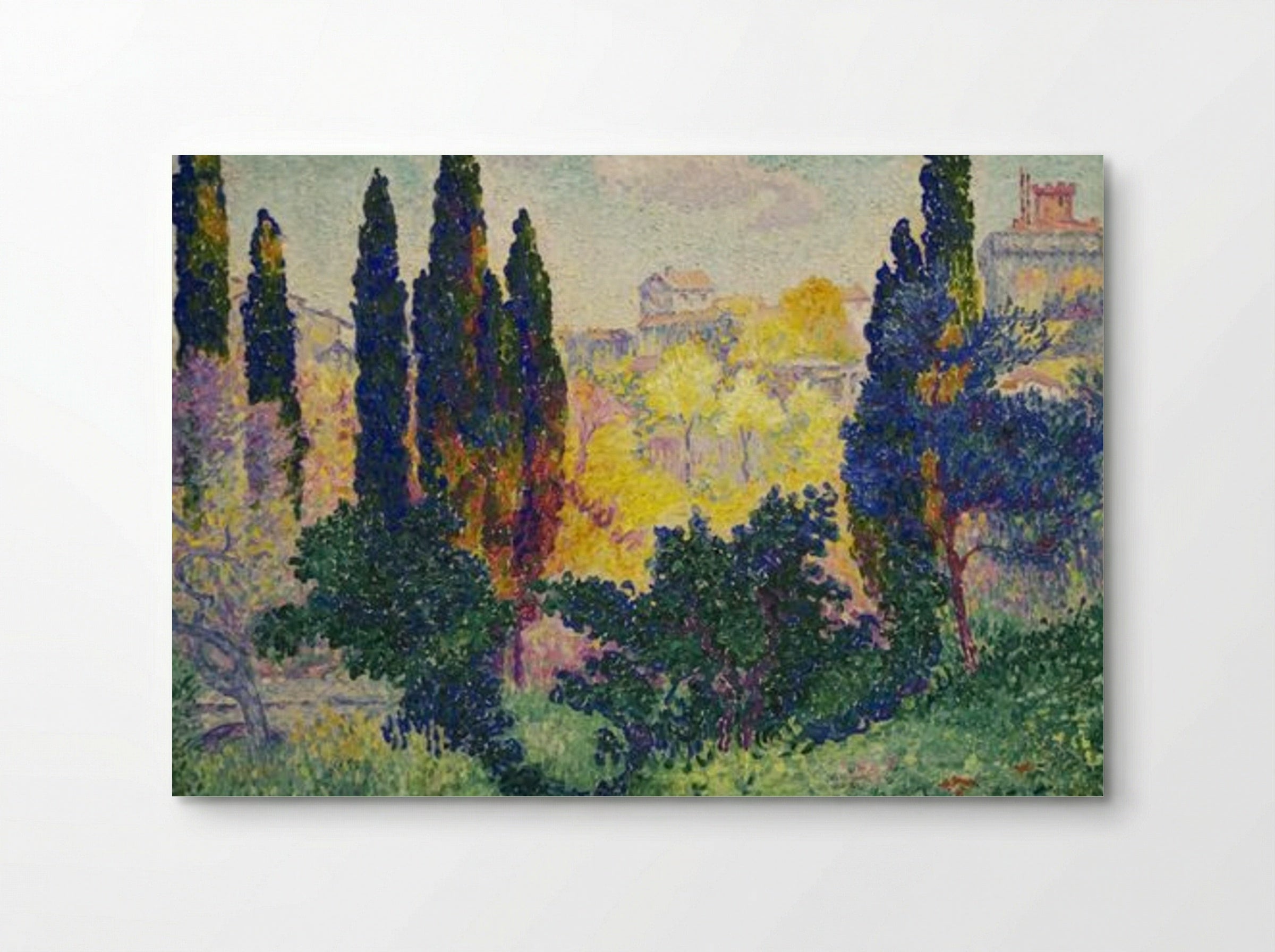 Les cyprès à Cagnes - Henri-Edmond Cross - Poster