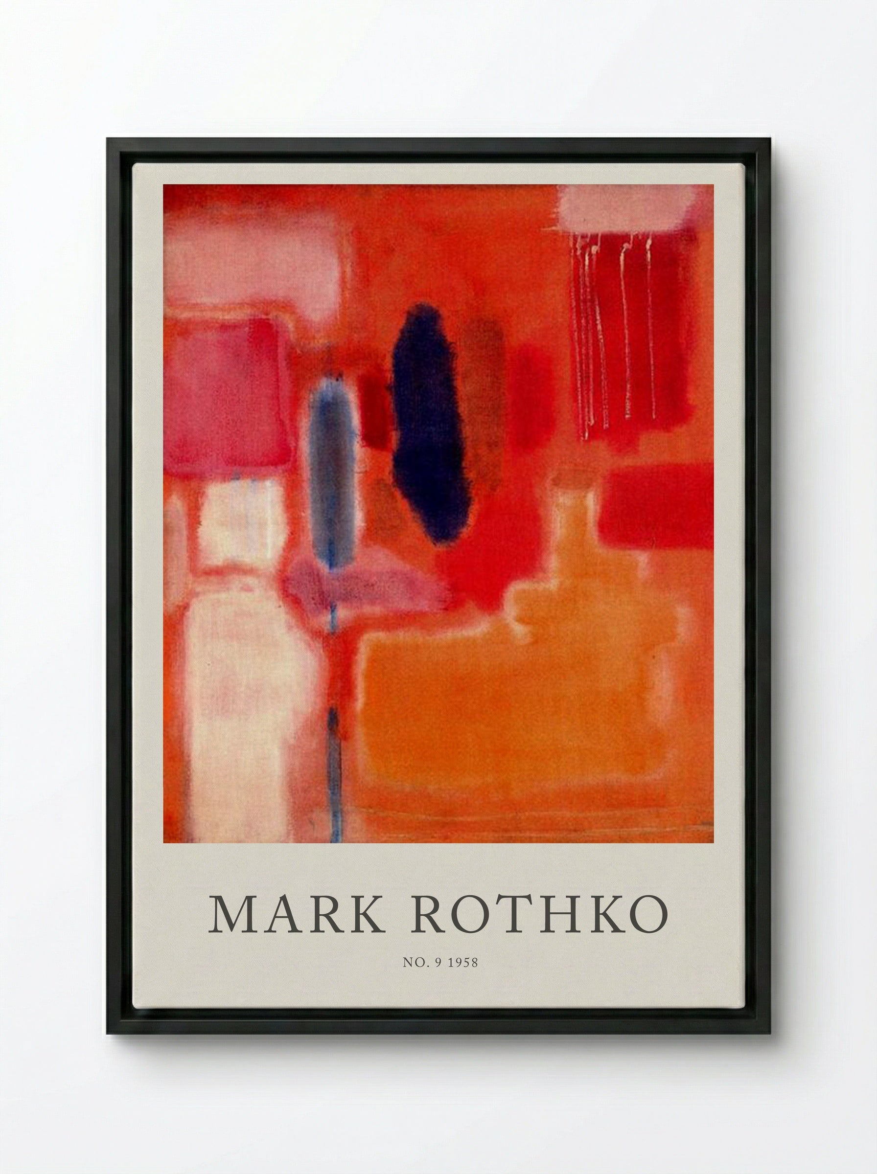 No. 9 - Mark Rothko - Framed Canvas Black