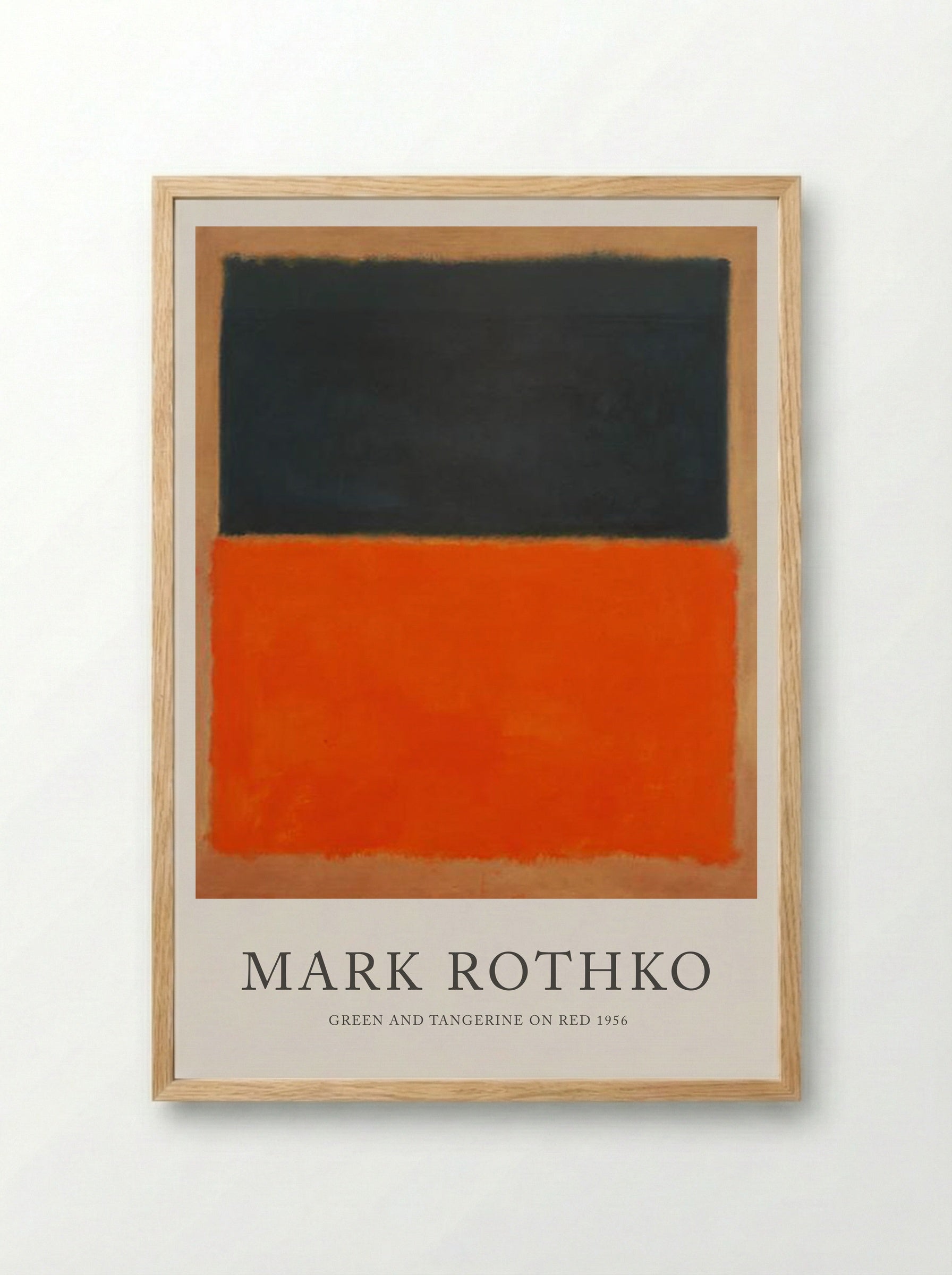 Green and Tangerine on Red - Mark Rothko - Framed Print Wood