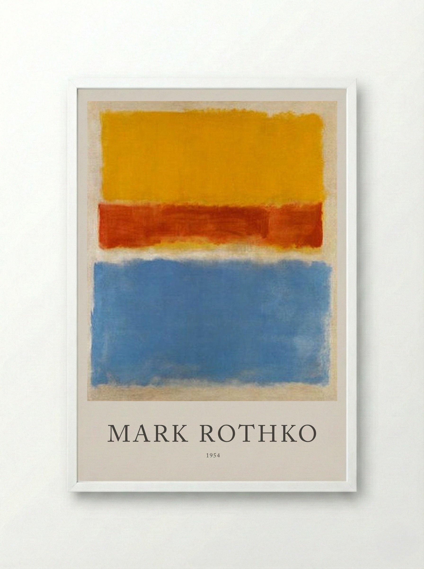 Untitled (Yellow, Red, Blue) - Mark Rothko - Framed Print White