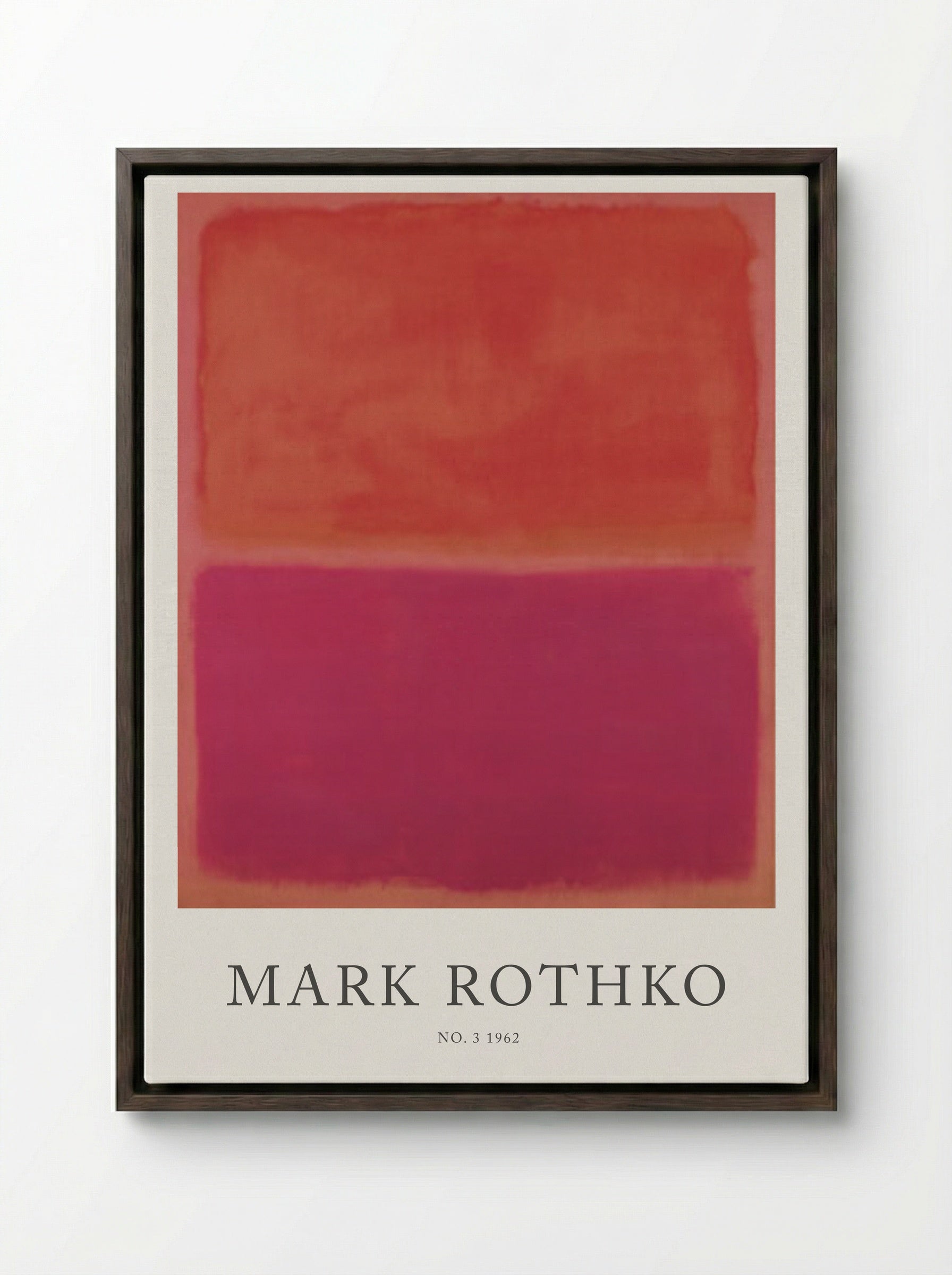 No. 3, 1962 - Mark Rothko - Framed Canvas Dark Wood