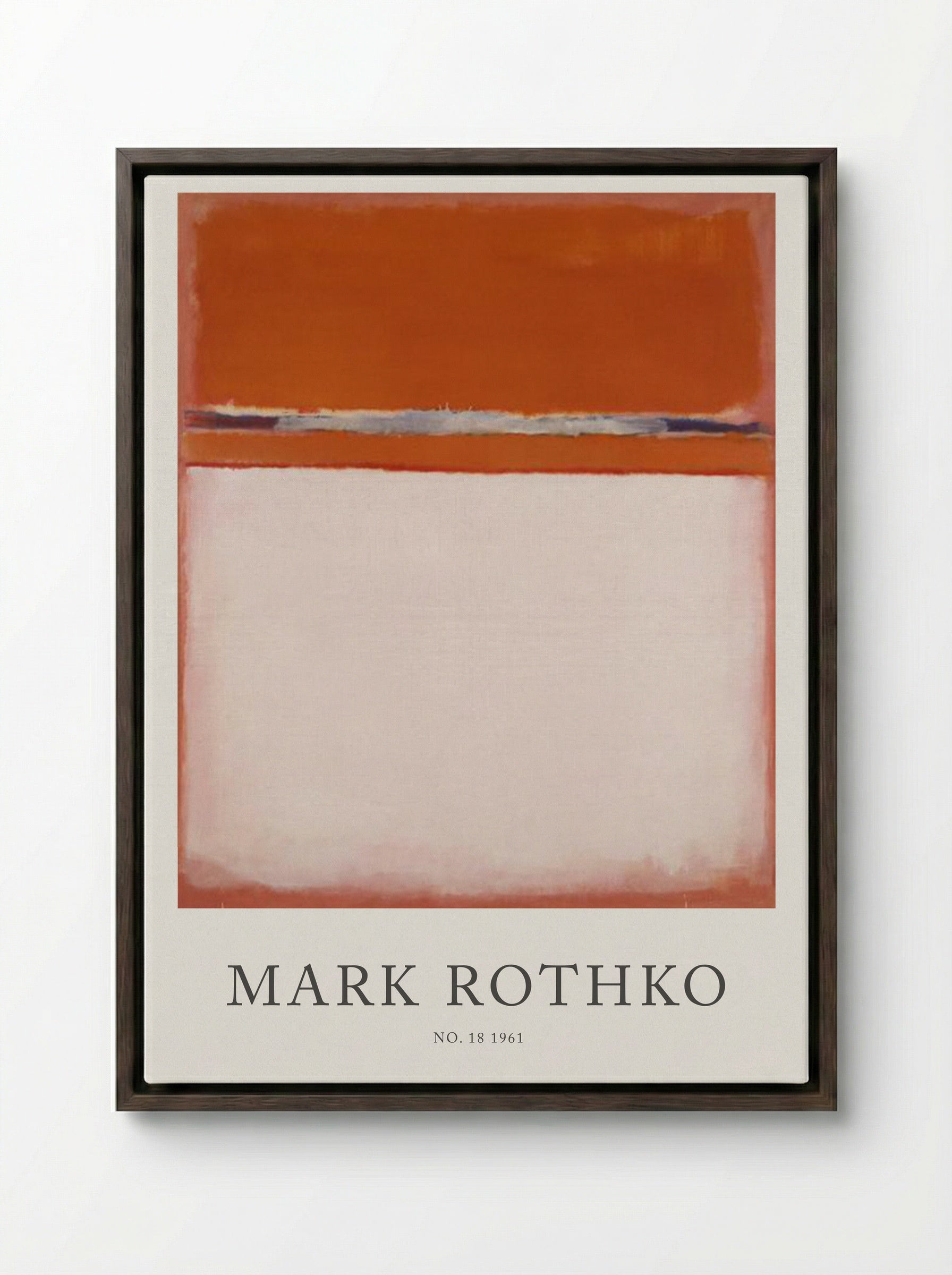No. 18 - Mark Rothko - Framed Canvas Dark Wood