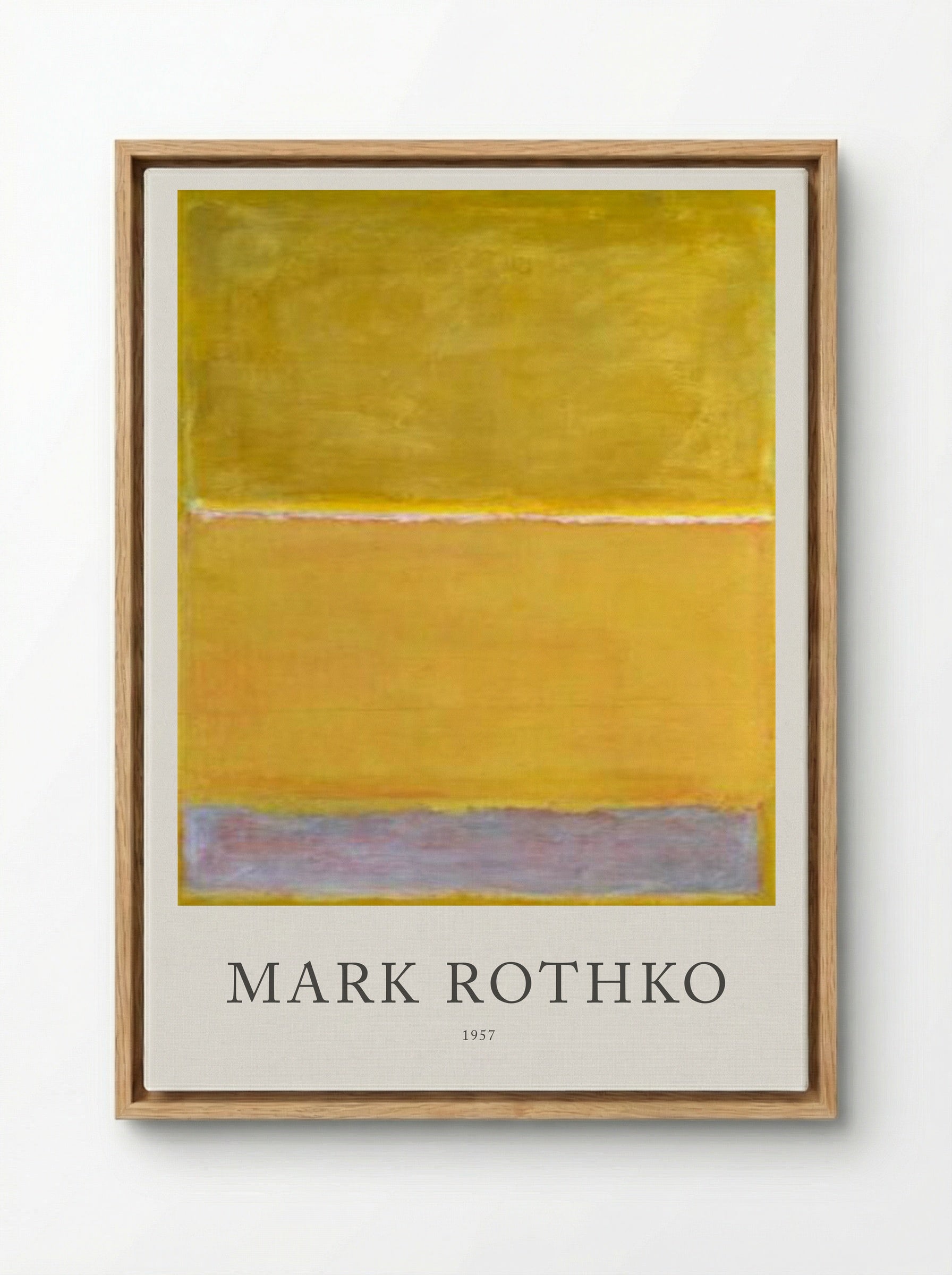 Untitled (Yellow, Pink, and Lavender) - Mark Rothko - Framed Canvas Wood