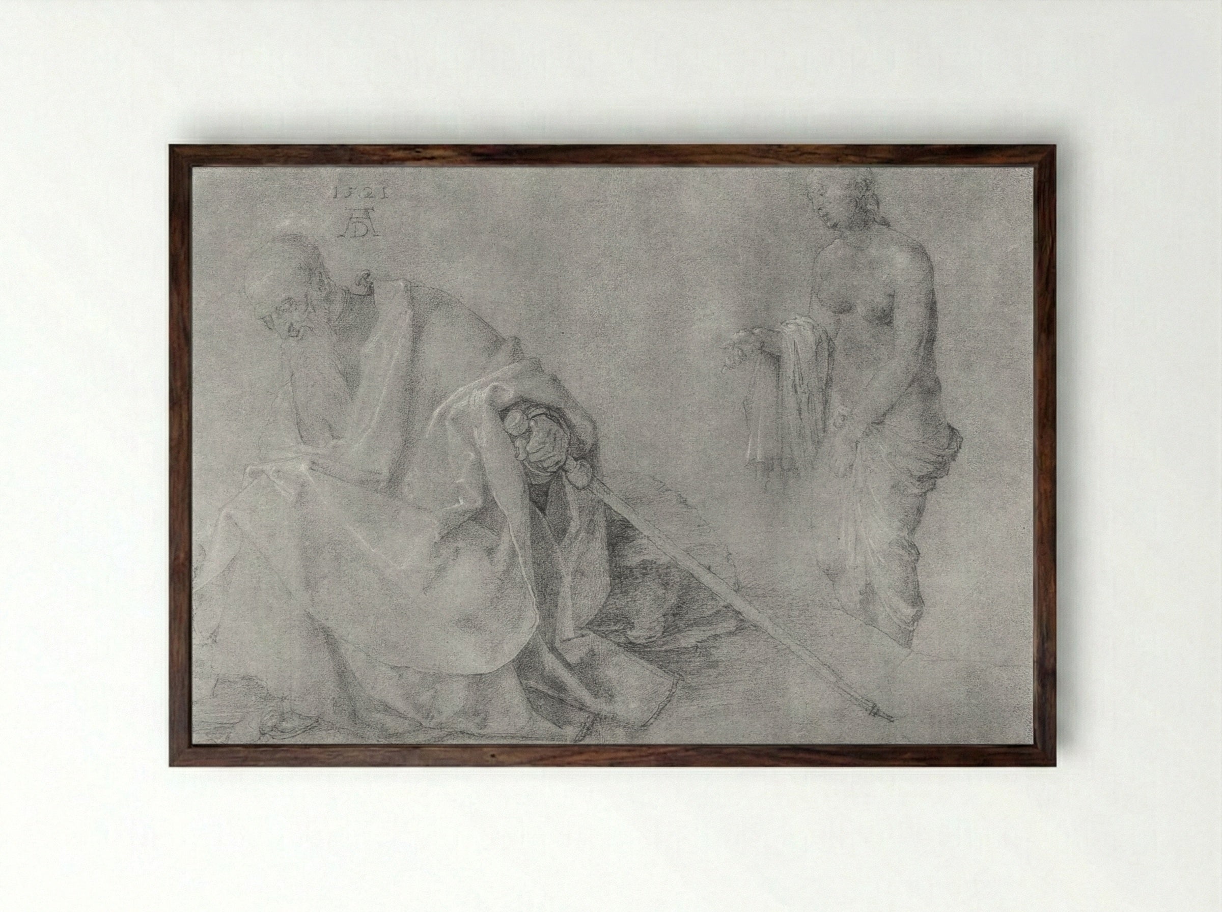 The Temptation of St. Anthony - Albrecht Dürer - Framed Print Dark Wood