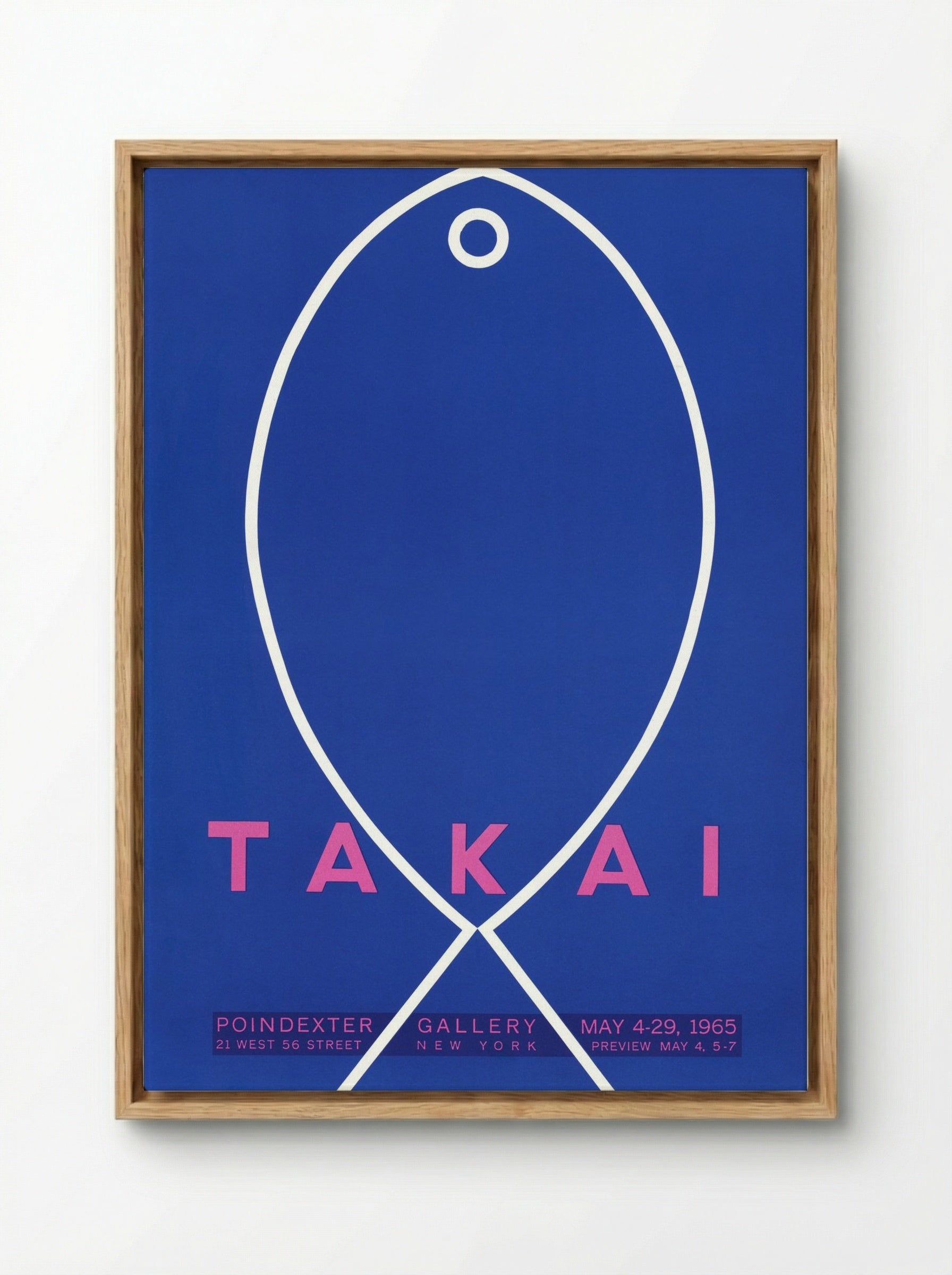 Takai Exhibition Poster, Poindexter Gallery - Takao Takai - Framed Canvas Wood