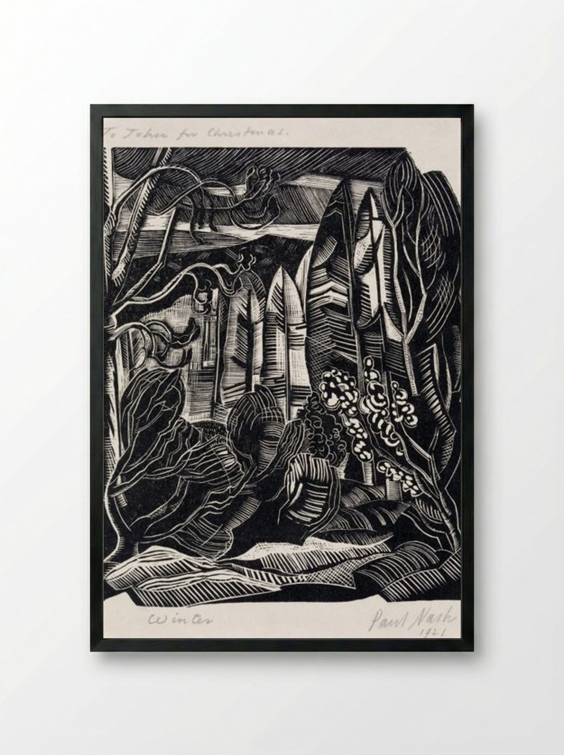 Winter, Hampden - Paul Nash - Framed Print Black