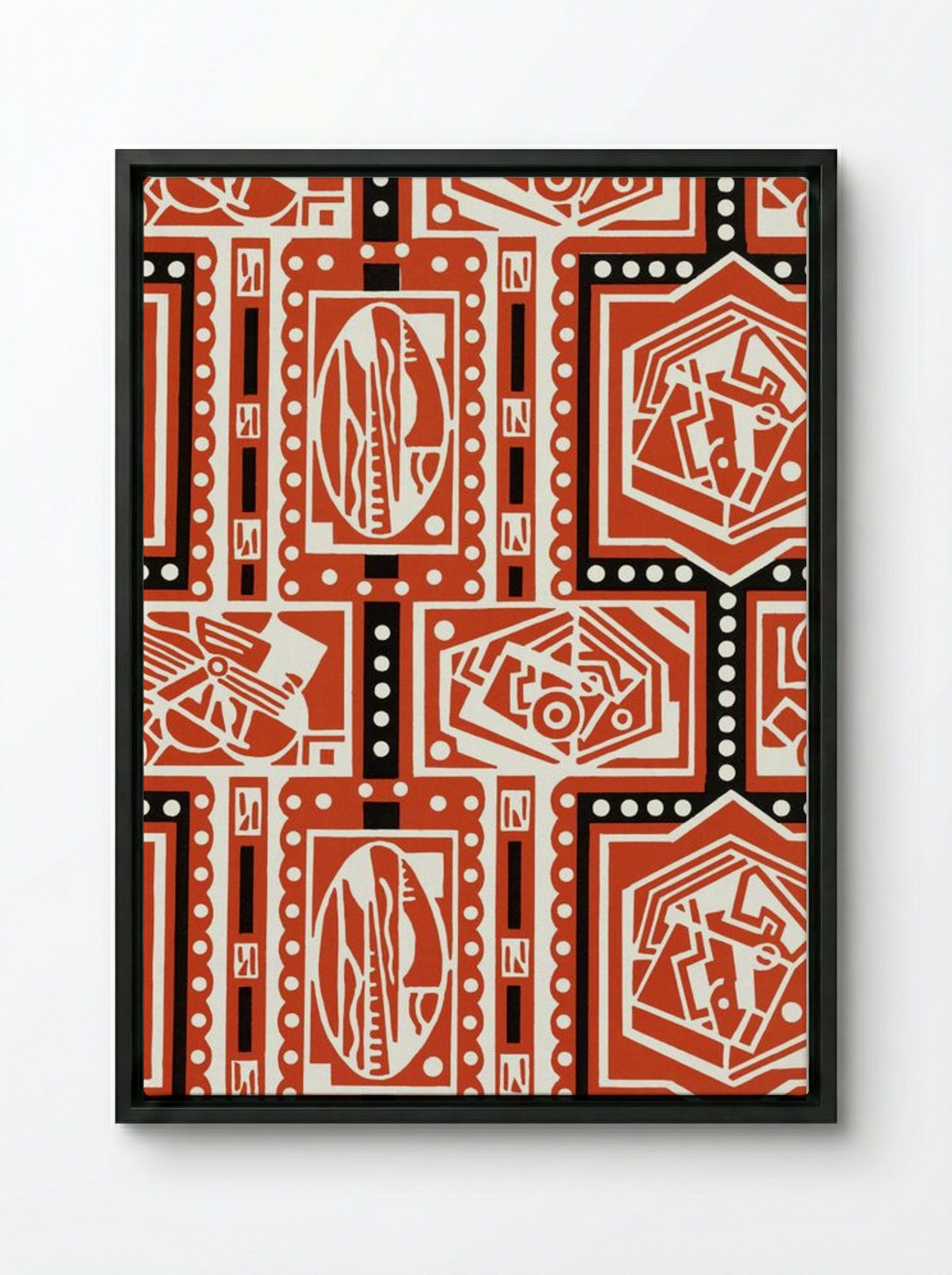 Cubist Shapes - Charles Goy - Framed Canvas Black