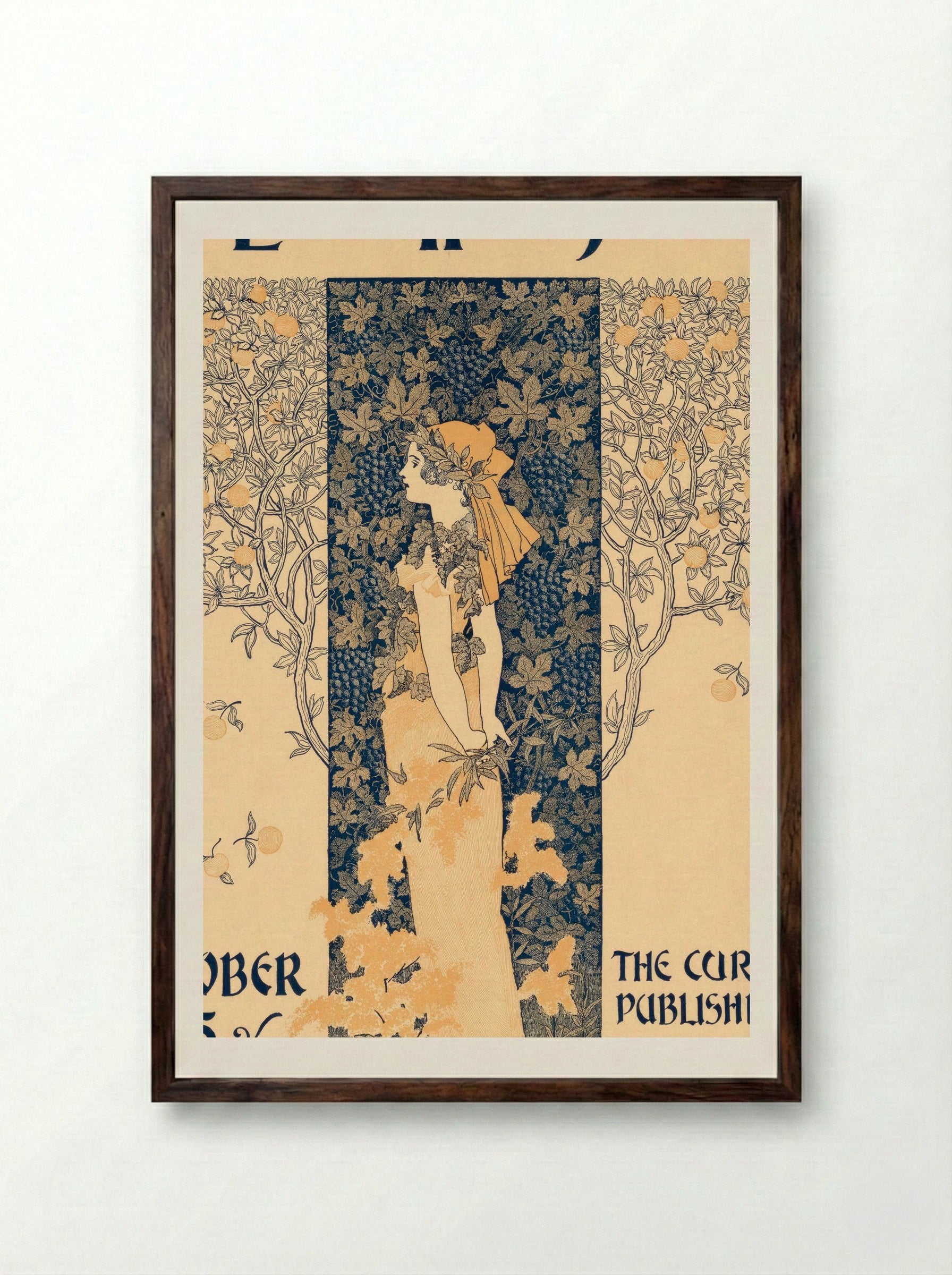 The Ladies' Home Journal for October, 1895 - William Martin Johnson - Framed Print Dark Wood