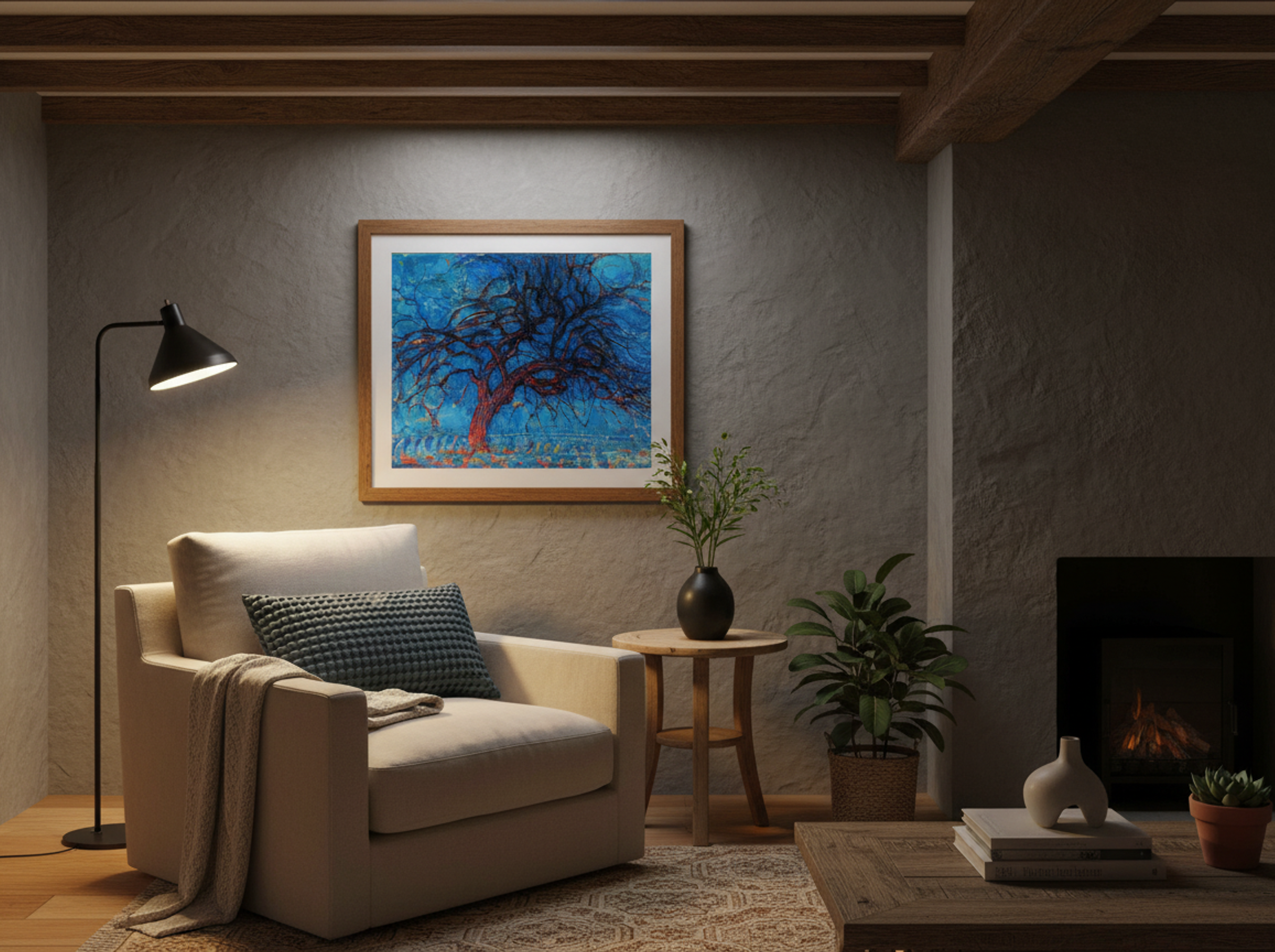 Avond (Evening): The Red Tree - Piet Mondrian - Lifestyle