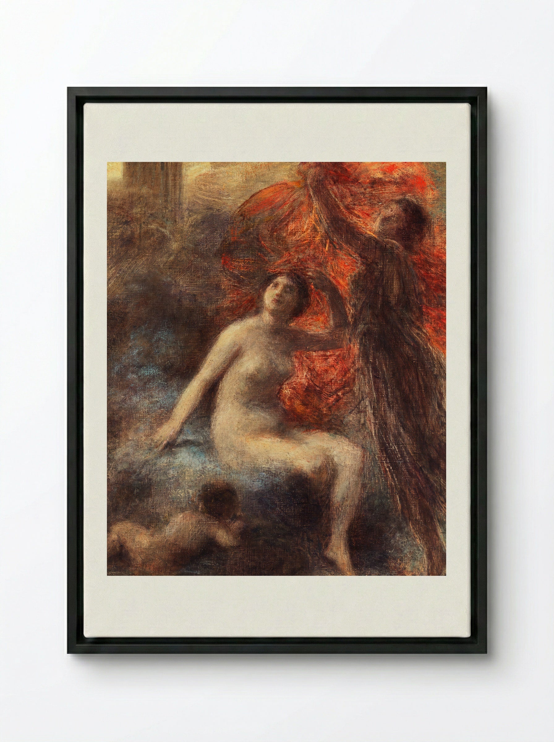 The Palace of Aurora - Henri Fantin-Latour - Framed Canvas Black