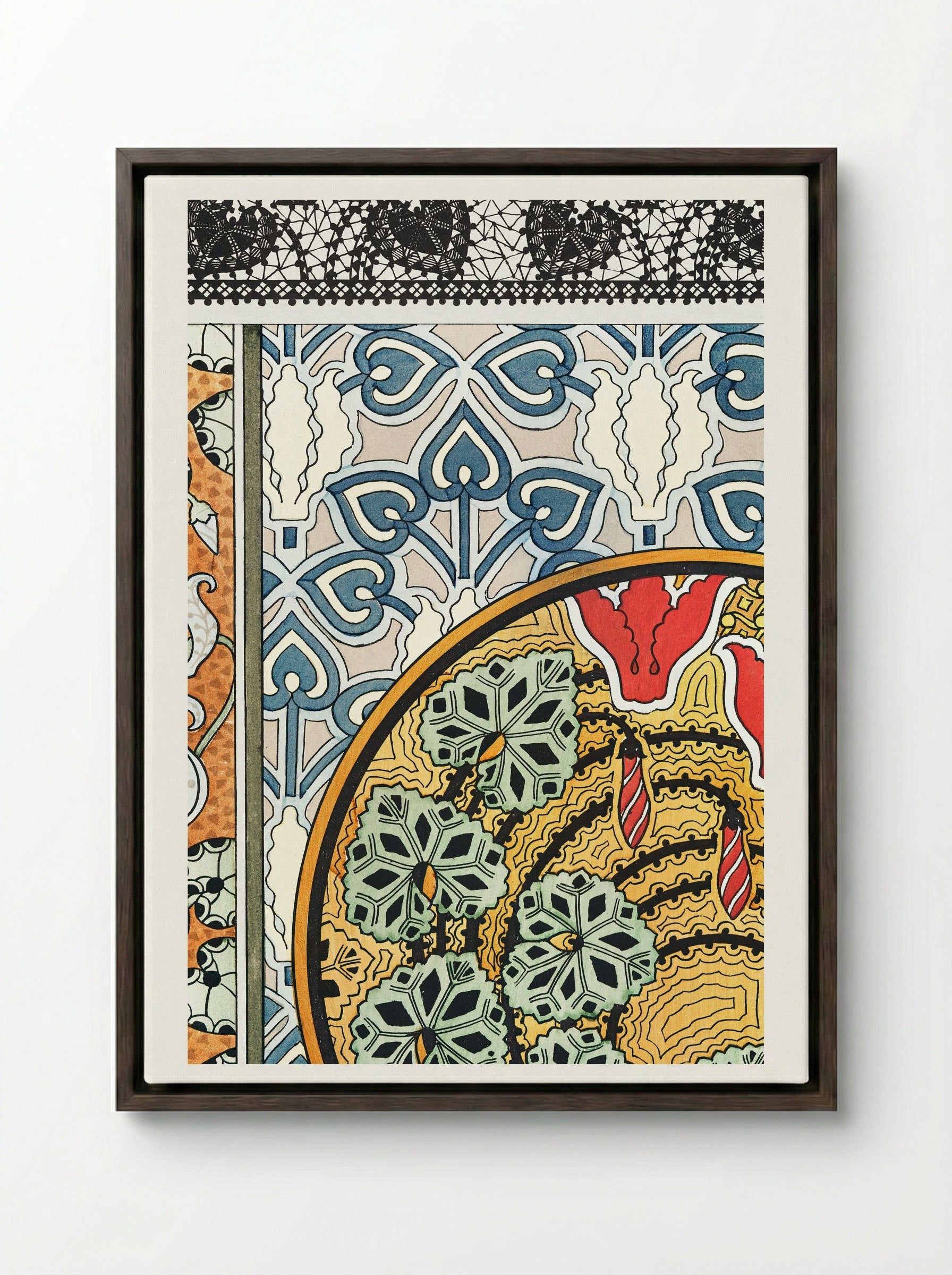 Cyclamen, Plate 23 from La Plante et ses Applications ornementales - Maurice Pillard Verneuil - Framed Canvas Dark Wood